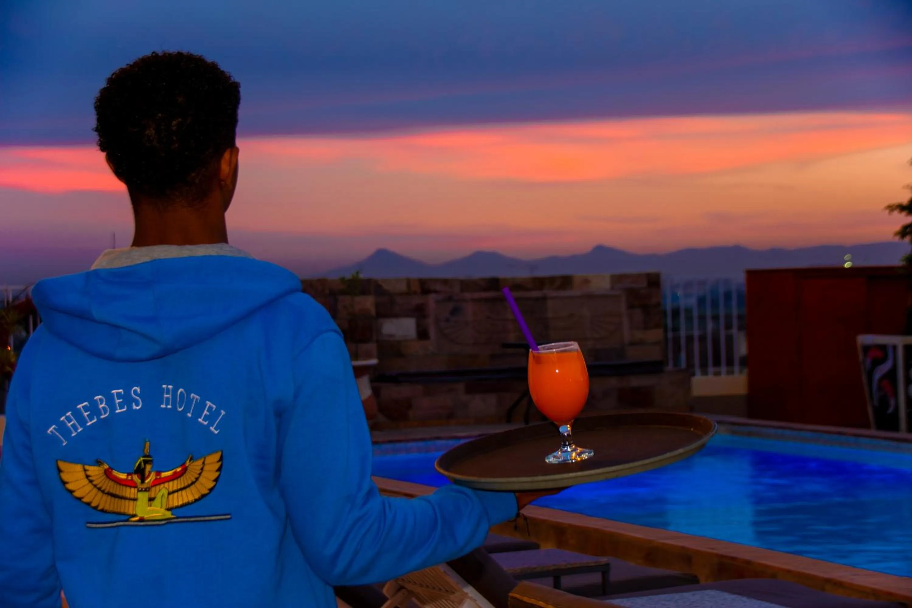 Swimming pool in Thebes Hotel