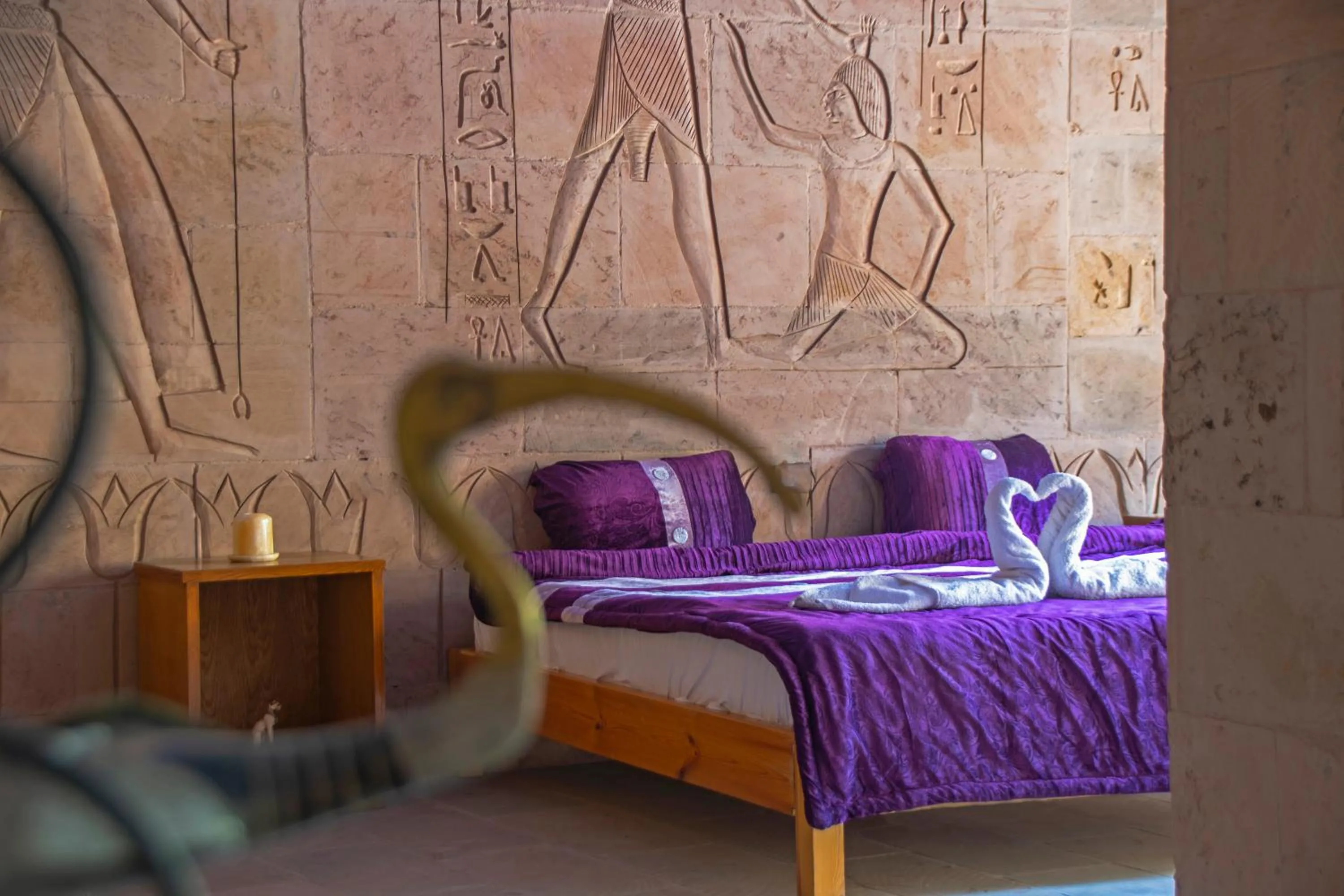 Decorative detail, Bed in Thebes Hotel