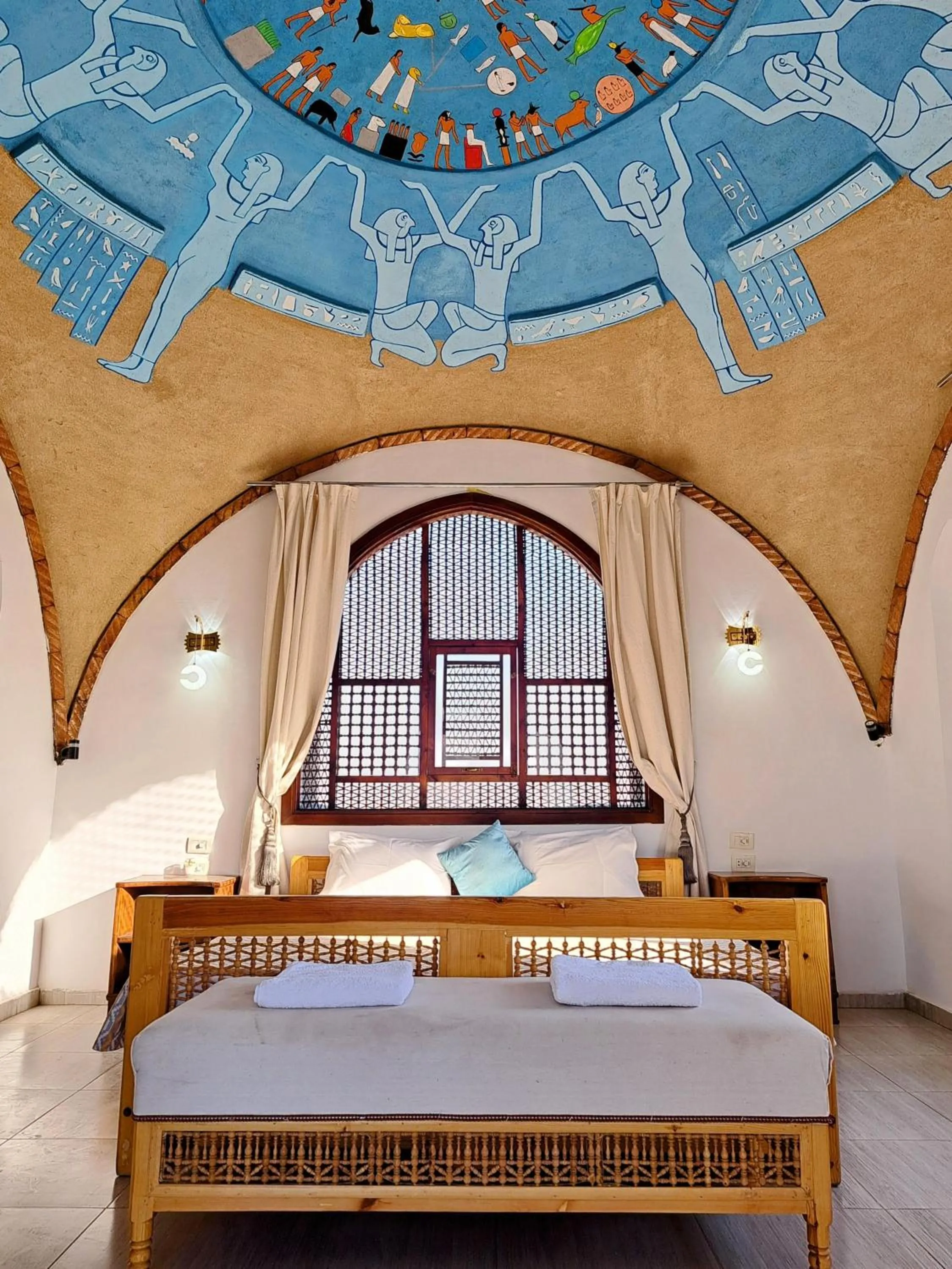 Bed in Thebes Hotel