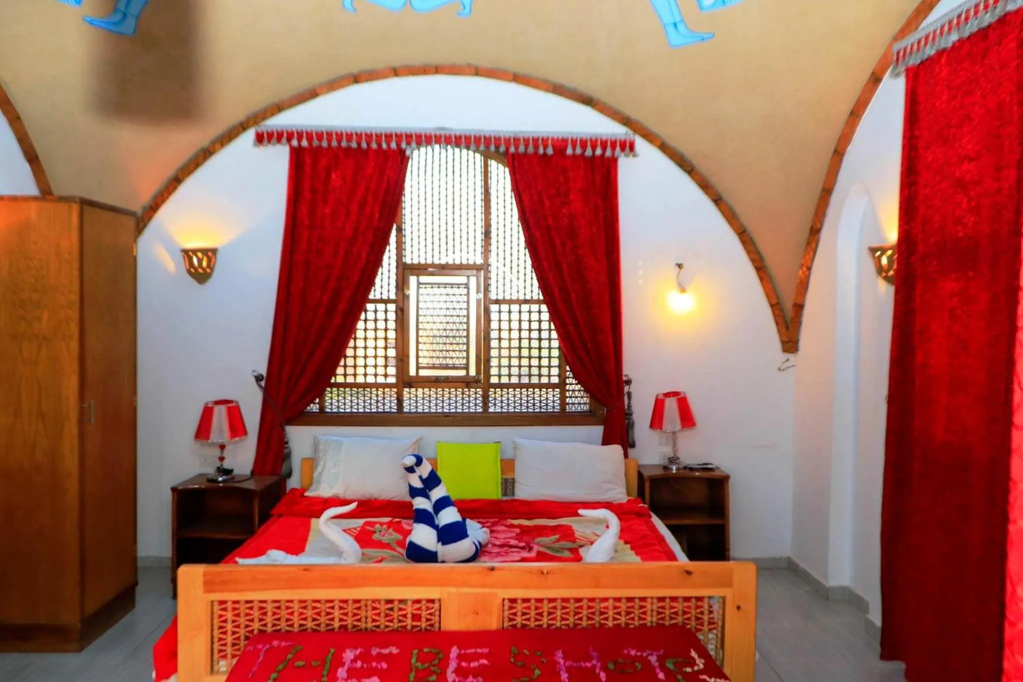 Bed in Thebes Hotel