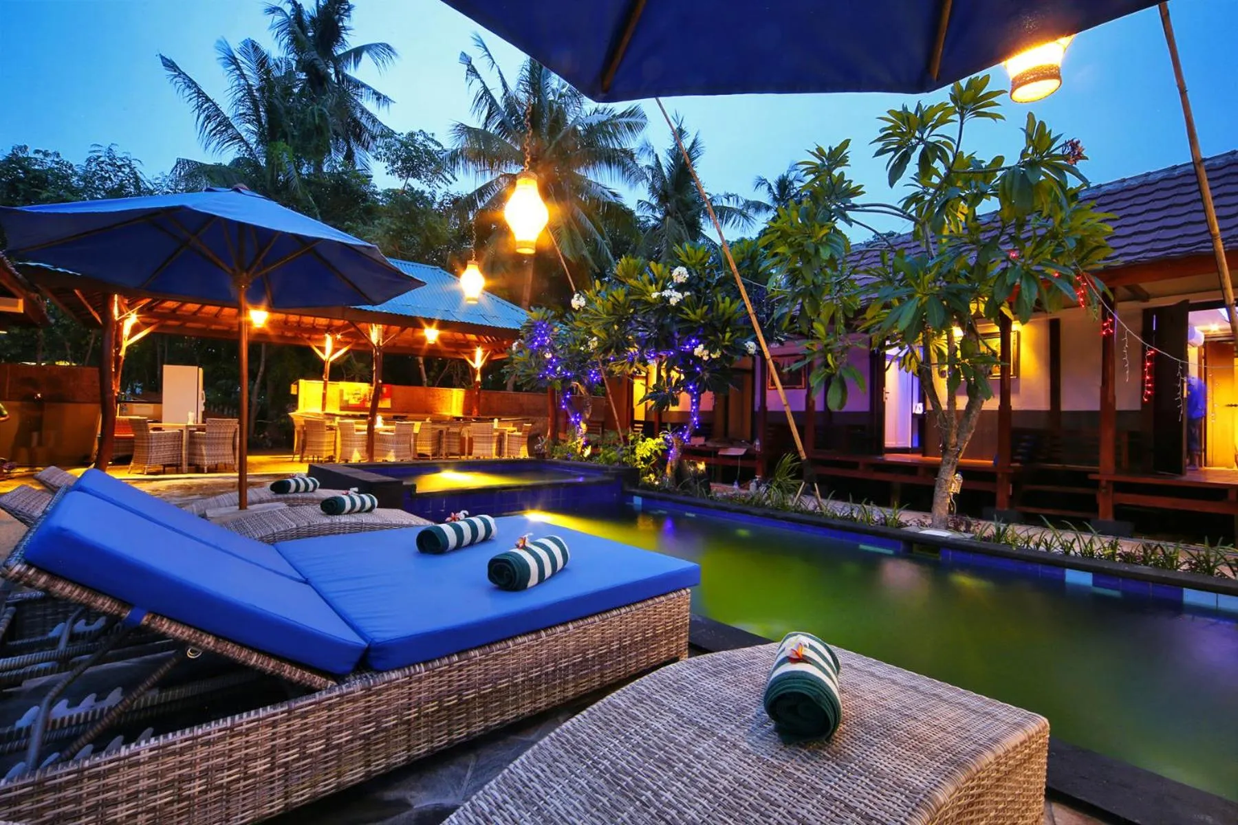 Pool view in Sari Gili Bungalow