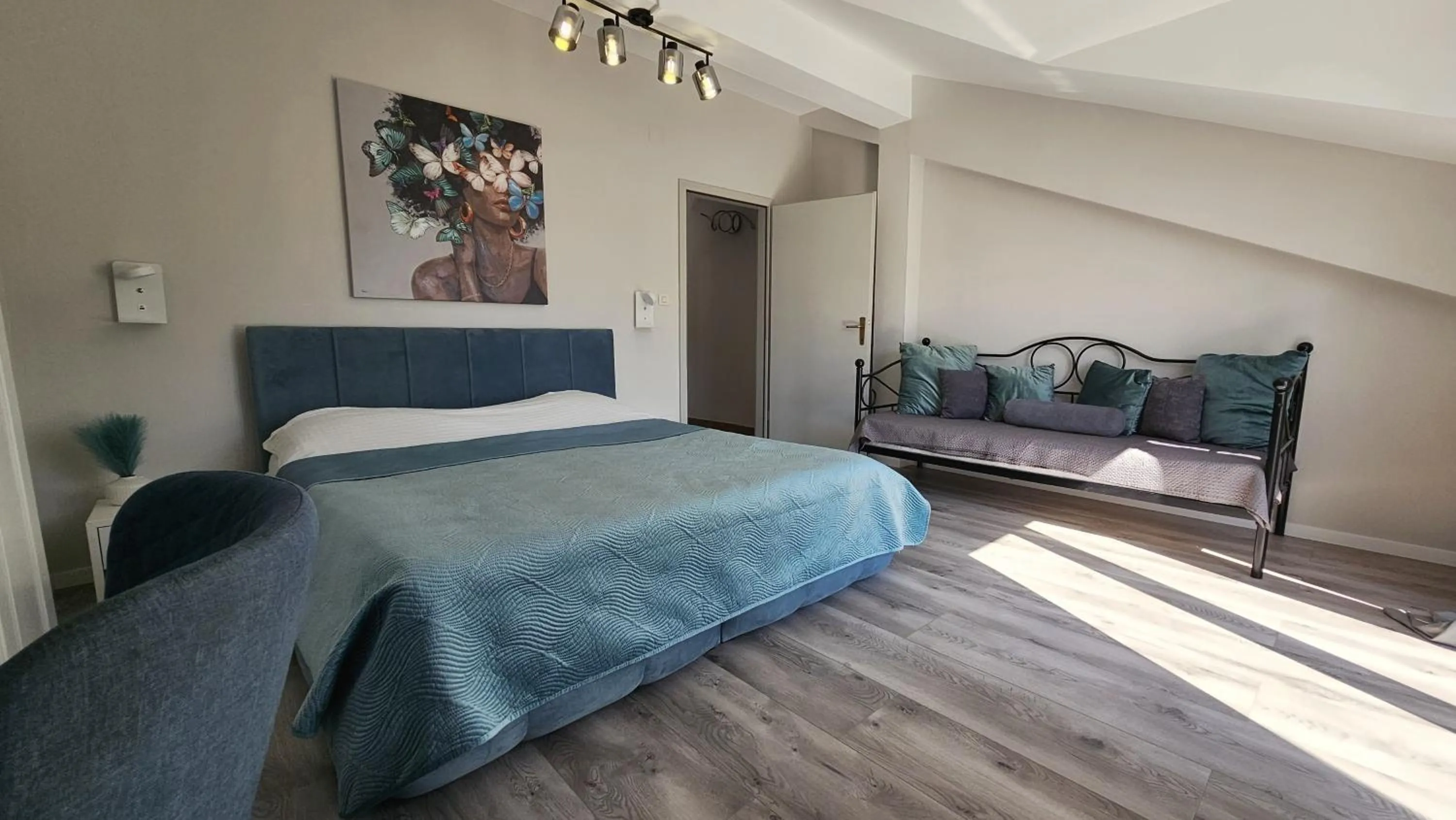 Bed in Adria Apartments and Rooms