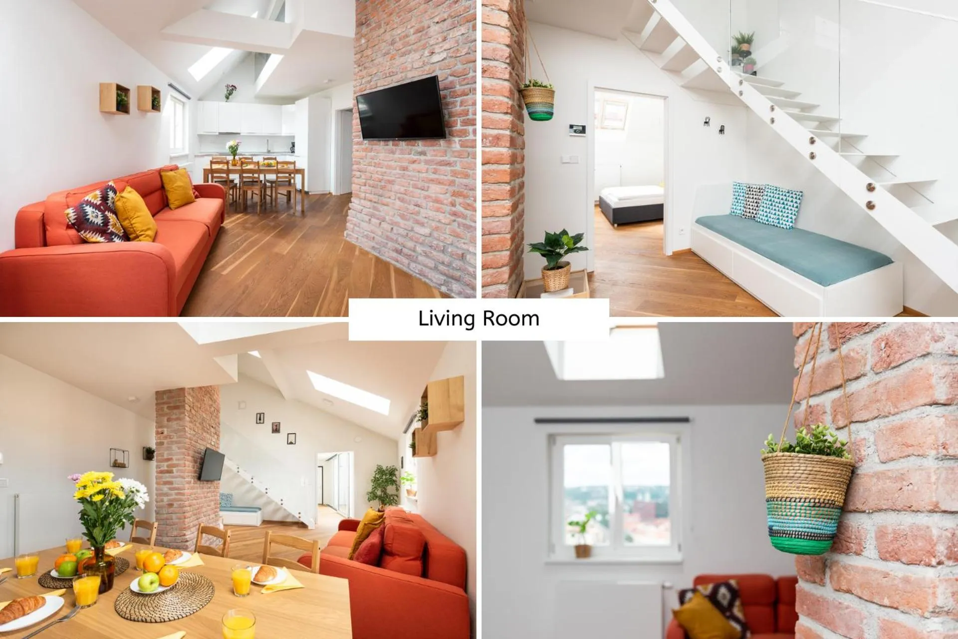 Living room in Rehorova apartments by Pragueforyou