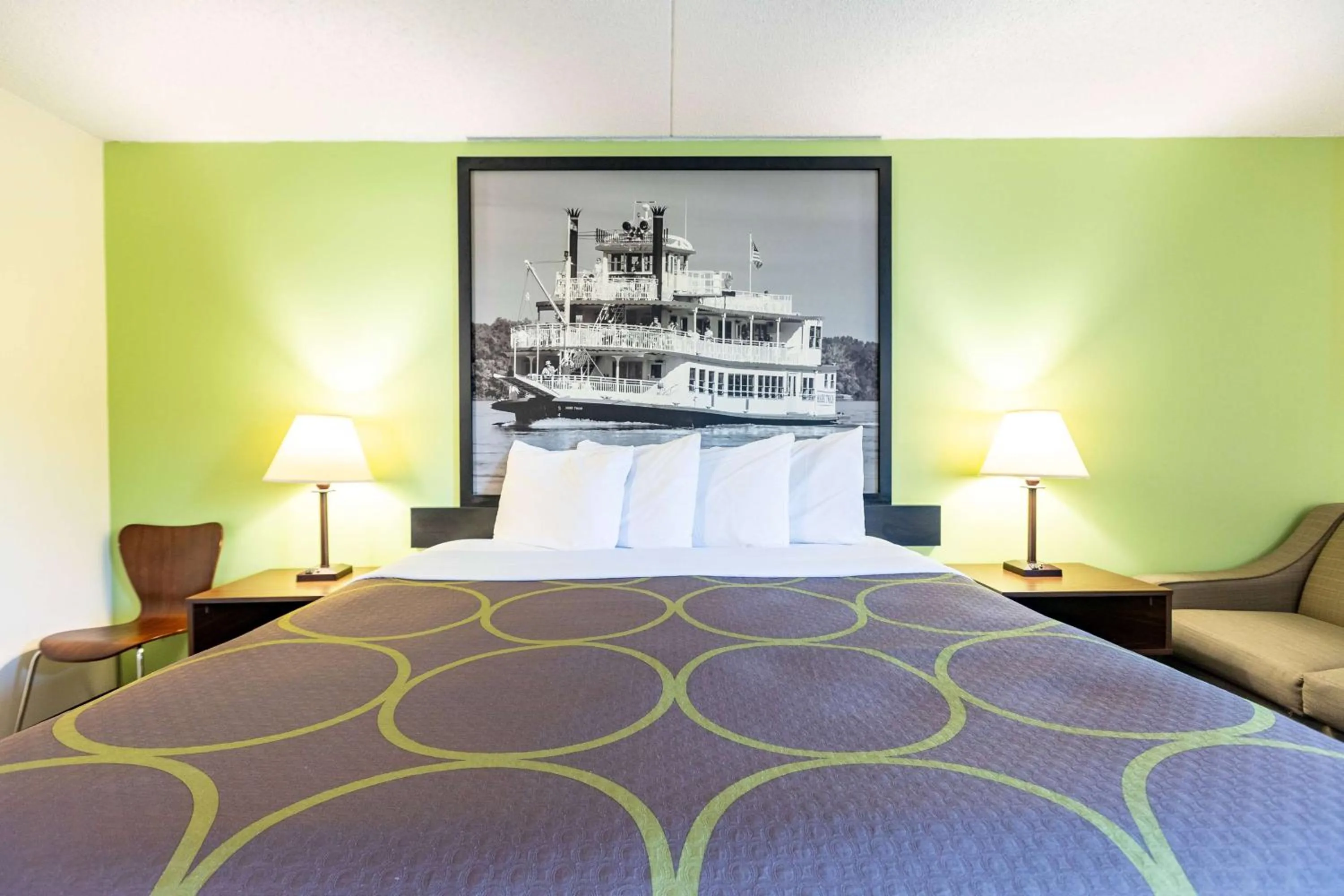 Photo of the whole room, Bed in Super 8 by Wyndham Branson By Andy Williams Theatre