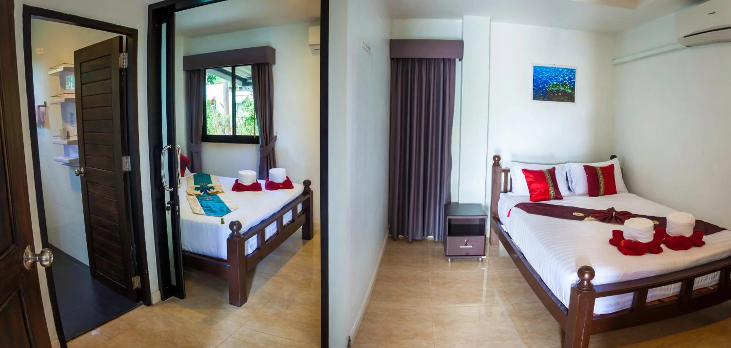 Bed in White Flower Lanta