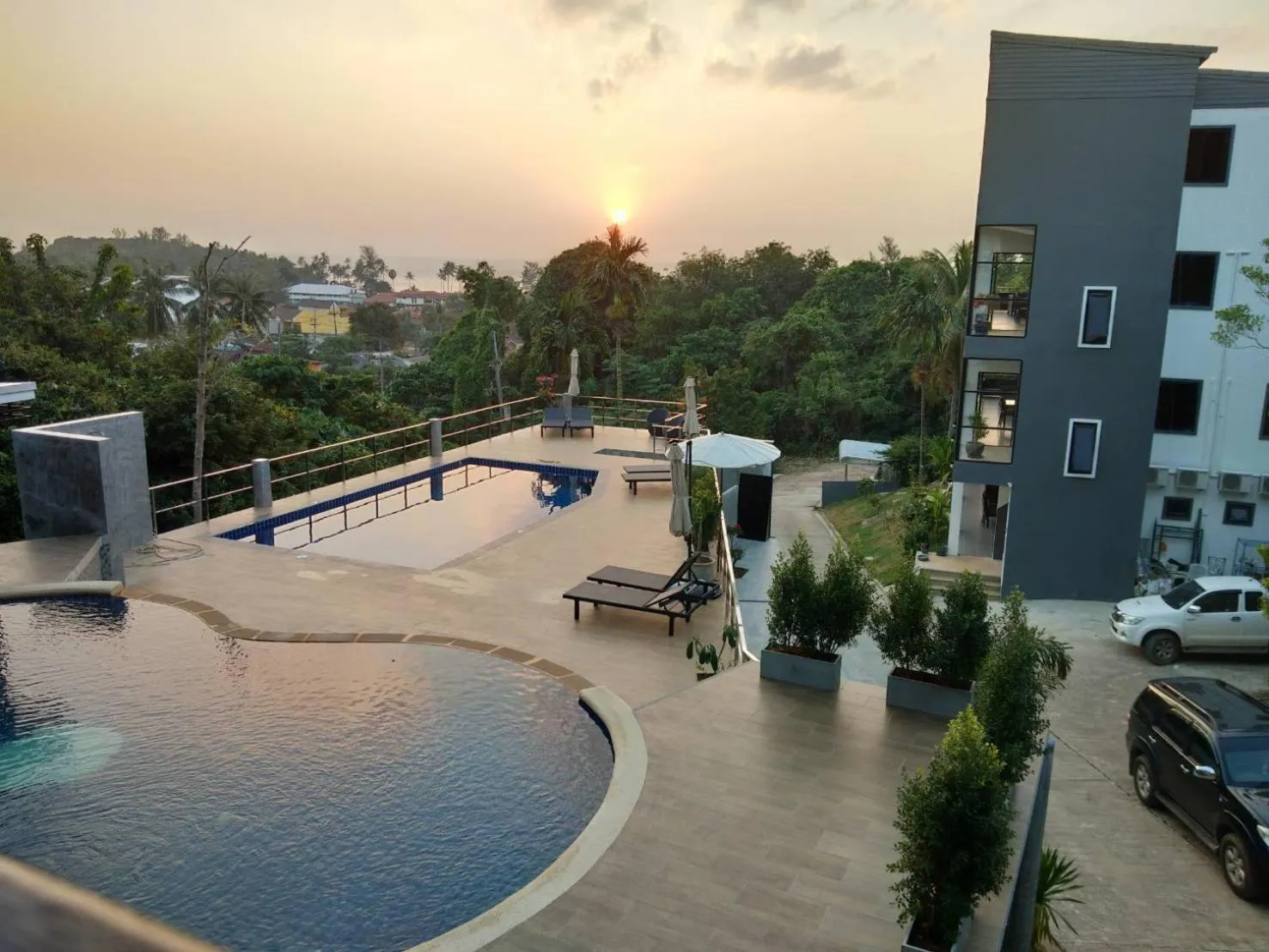 Balcony/Terrace in White Flower Lanta