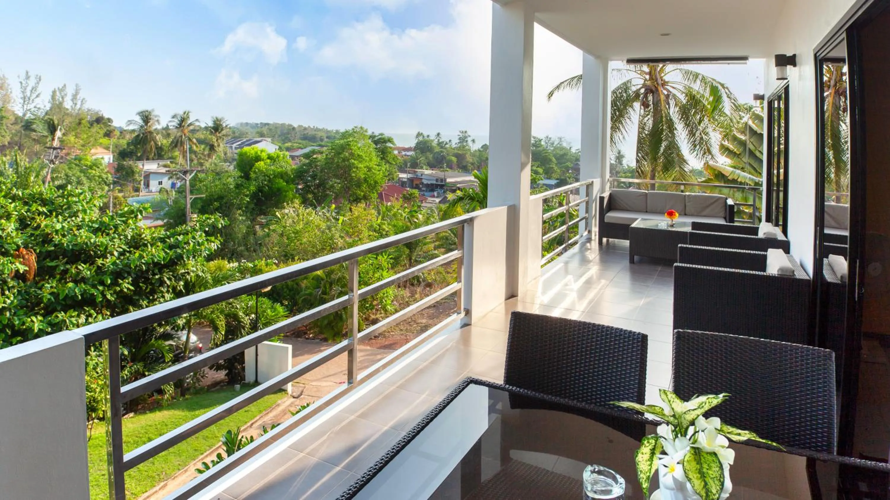 Balcony/Terrace in White Flower Lanta
