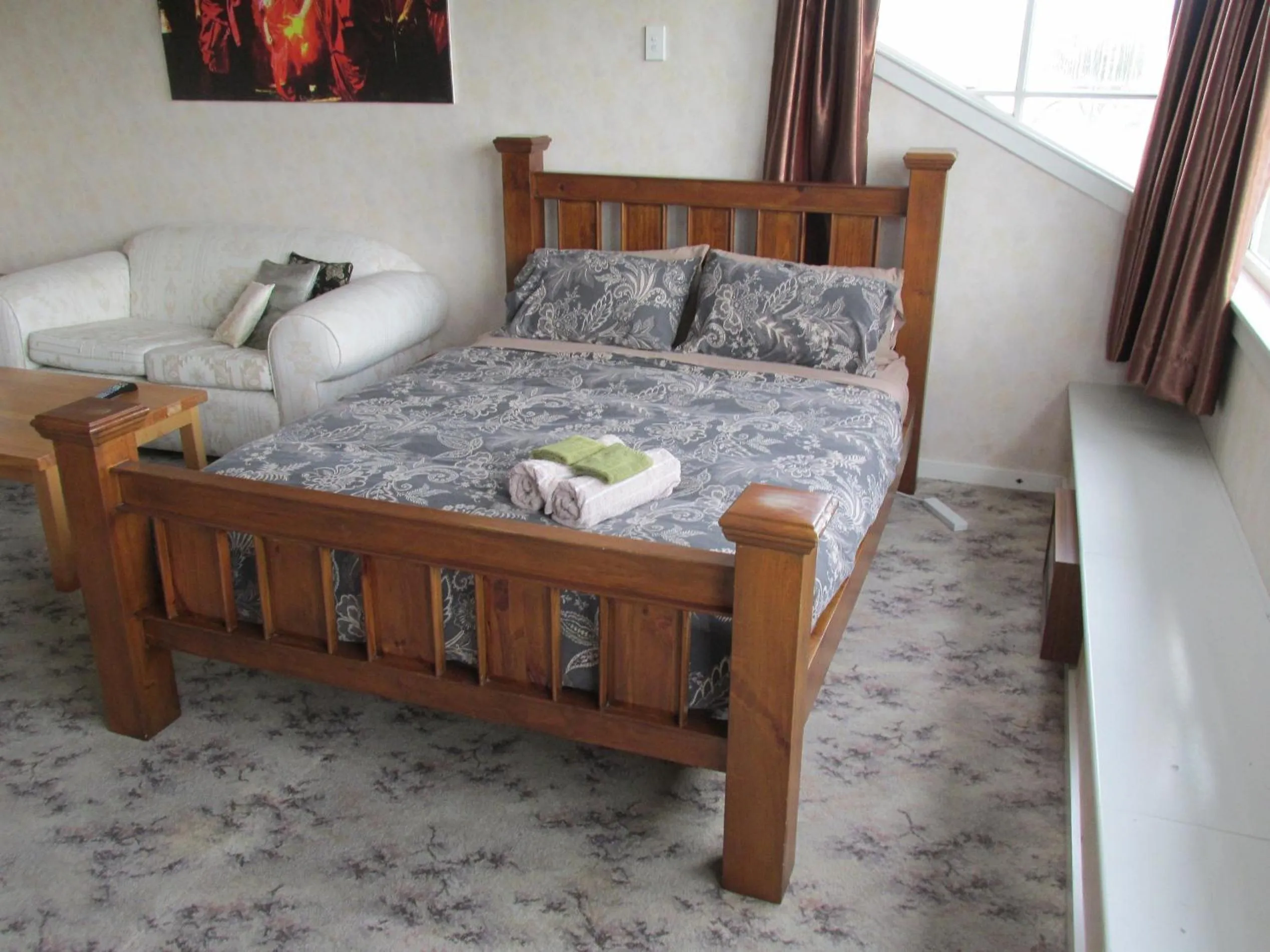 Bedroom, Bed in Designer Cottage