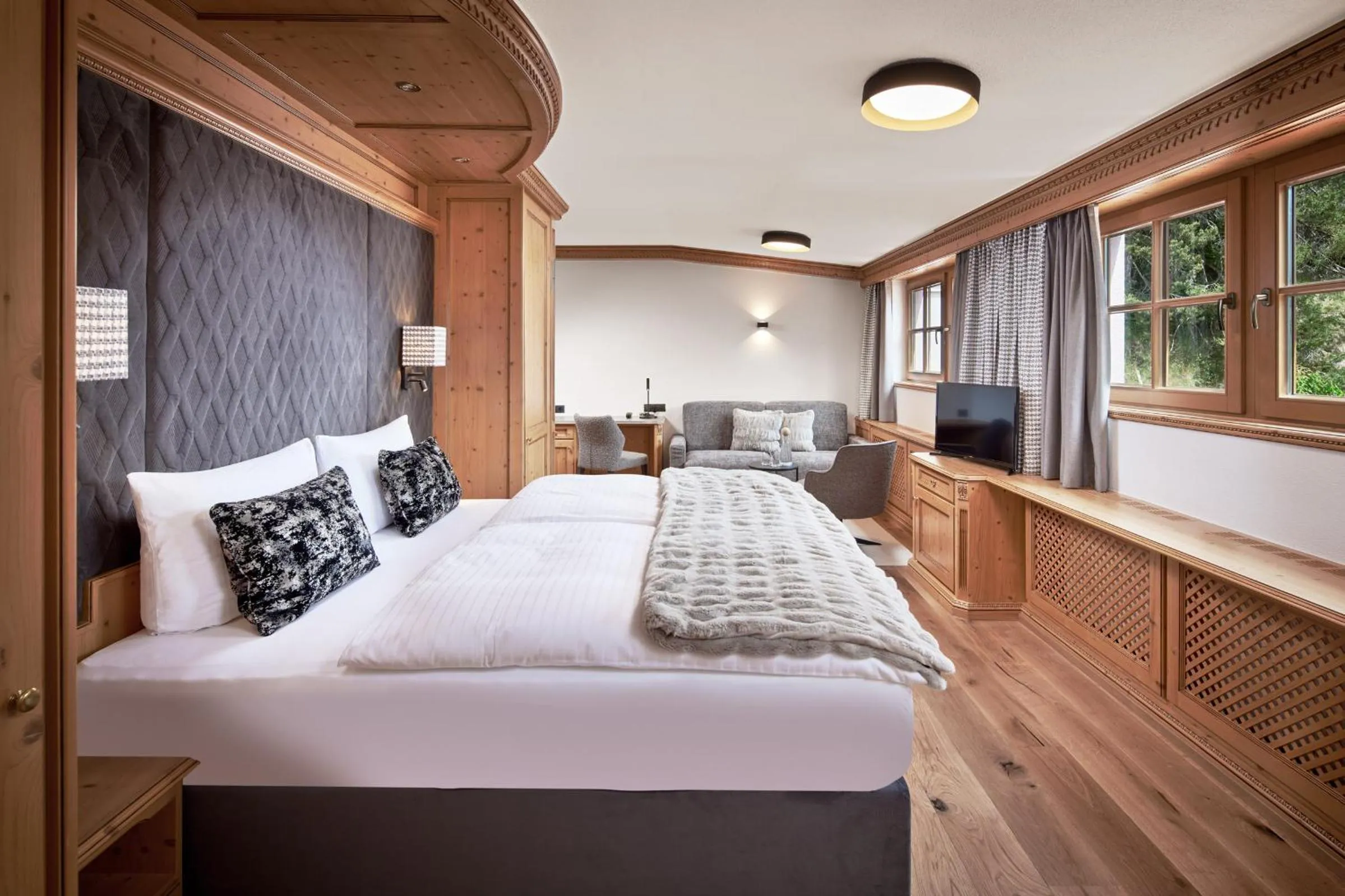 Living room, Bed in Hotel Gletscherblick