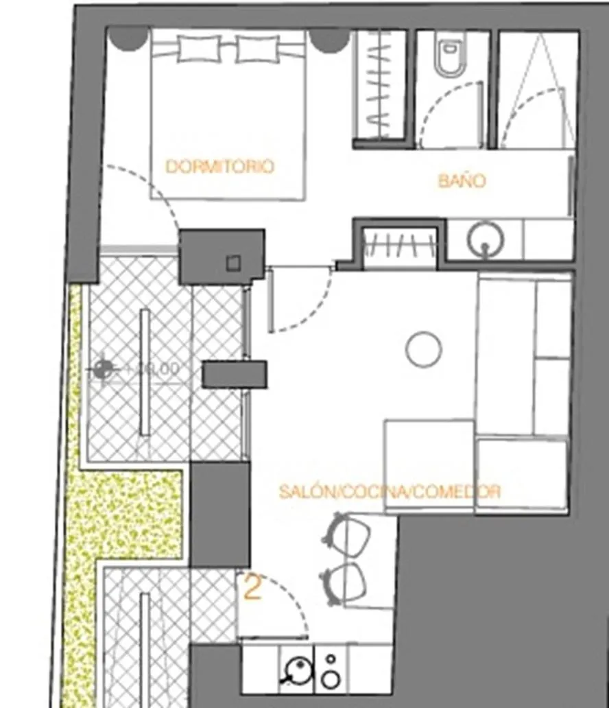Floor plan in Amor de Dios 17 Boutique Apartments