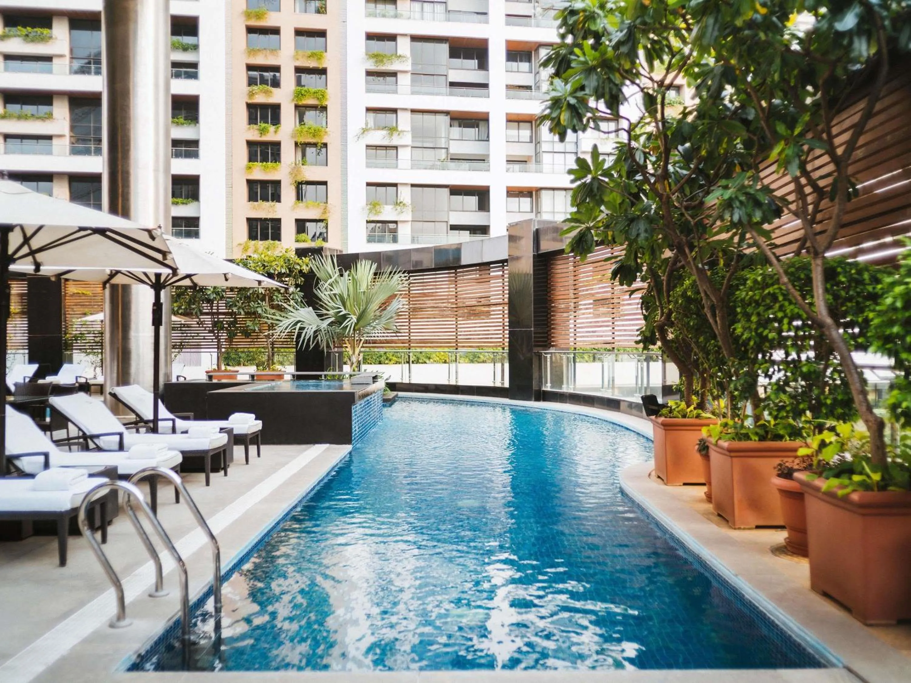 Pool view in Sofitel Mumbai BKC