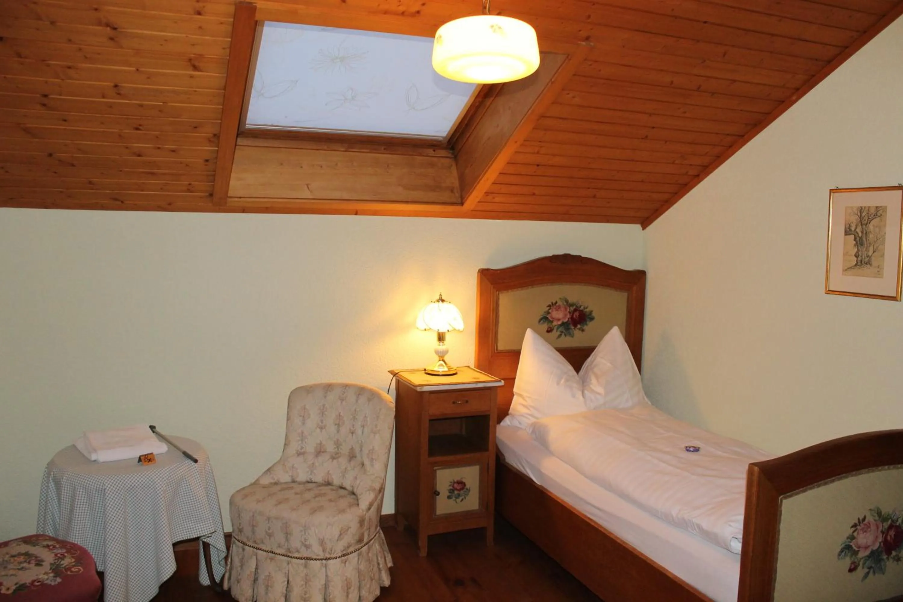 Bed in Hotel Rothorn Vintage-Style