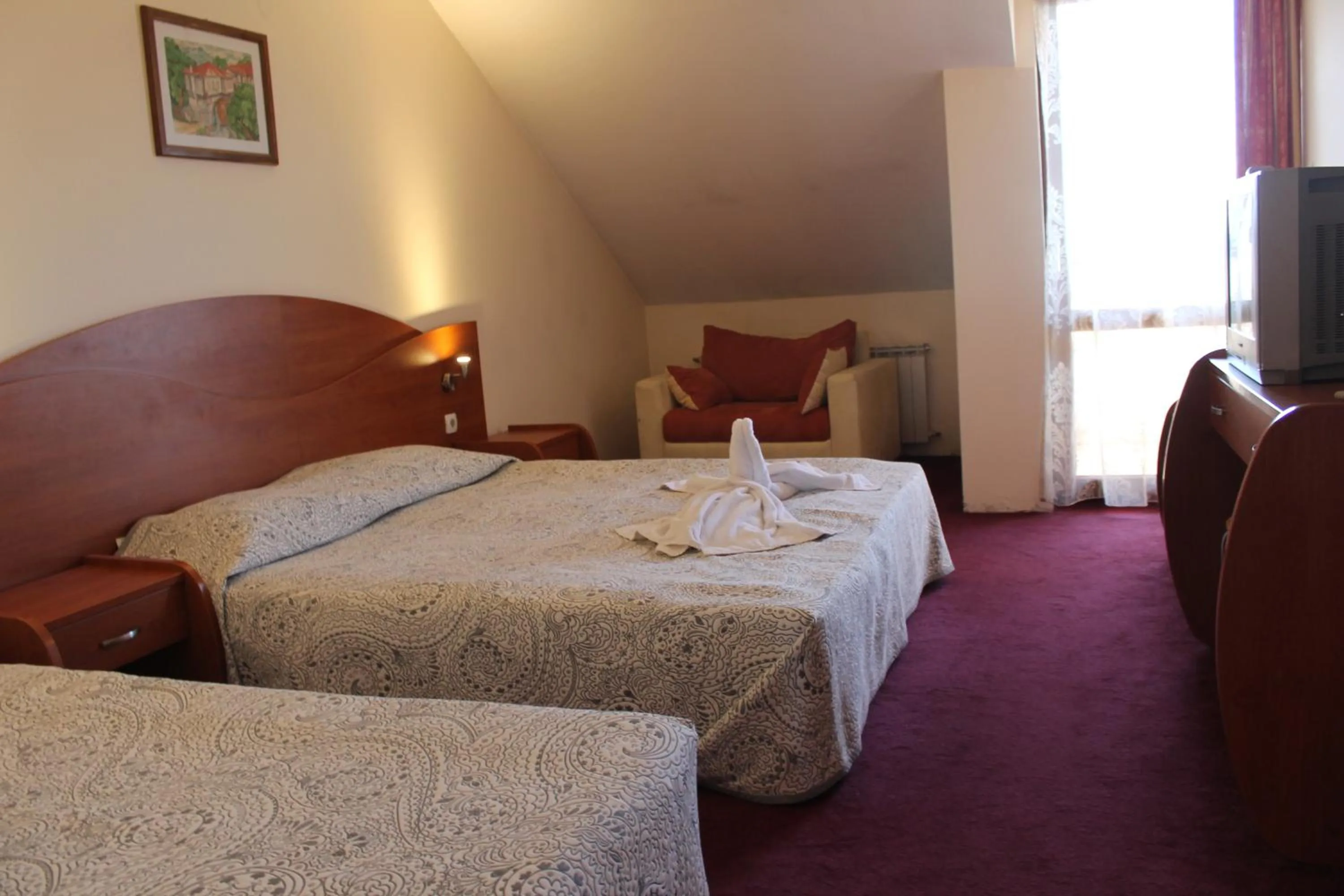 Bed in Elegant Hotel