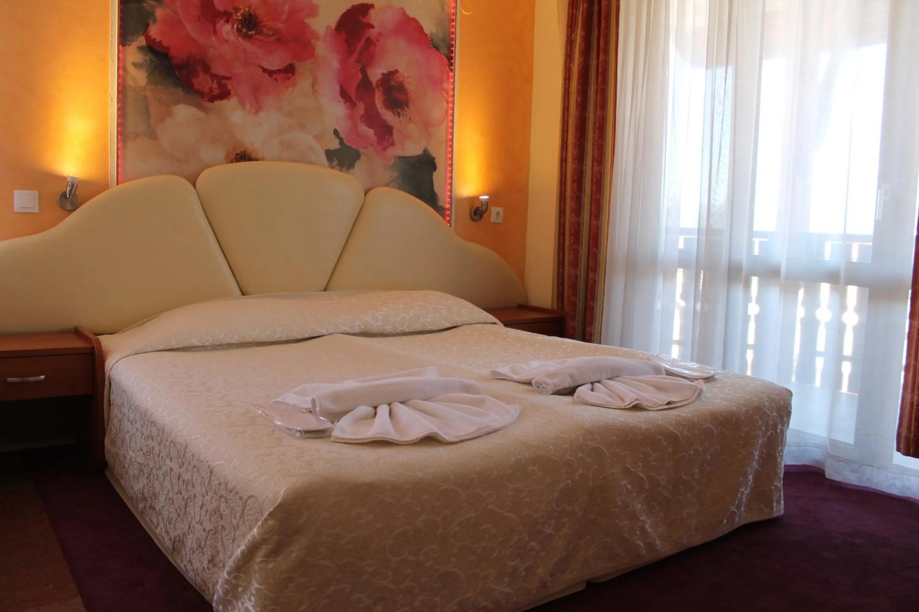 Bed in Elegant Hotel