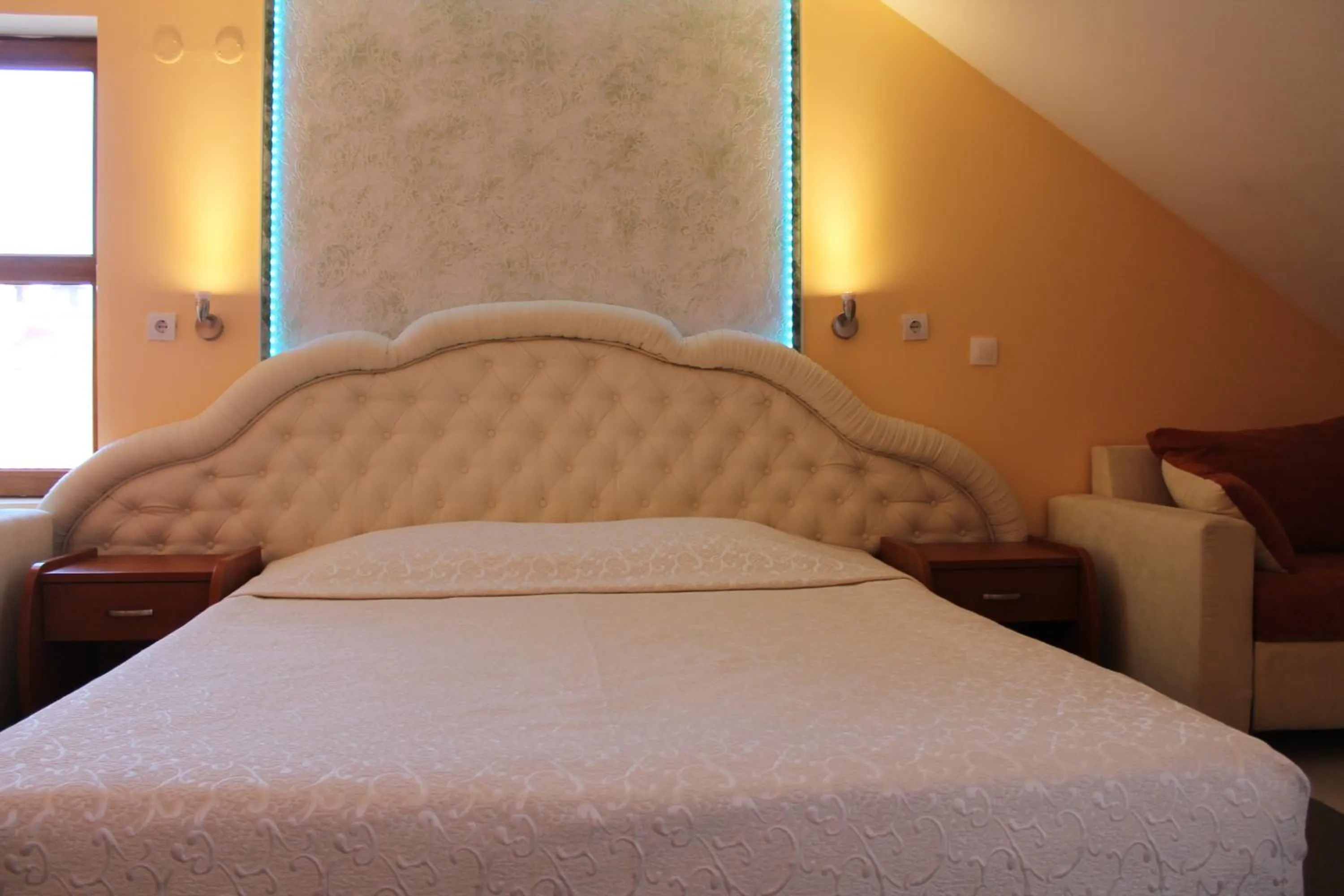 Bed in Elegant Hotel