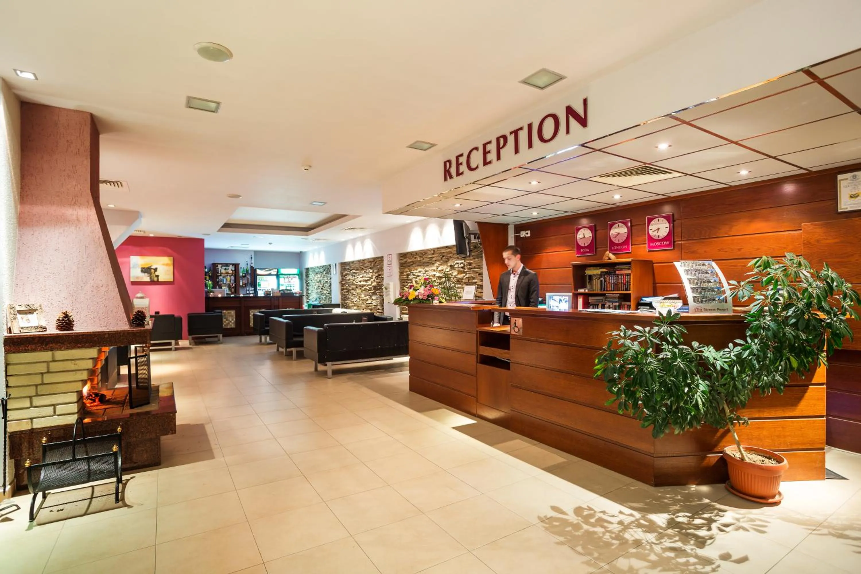 Lobby or reception in The Stream Resort Pamporovo