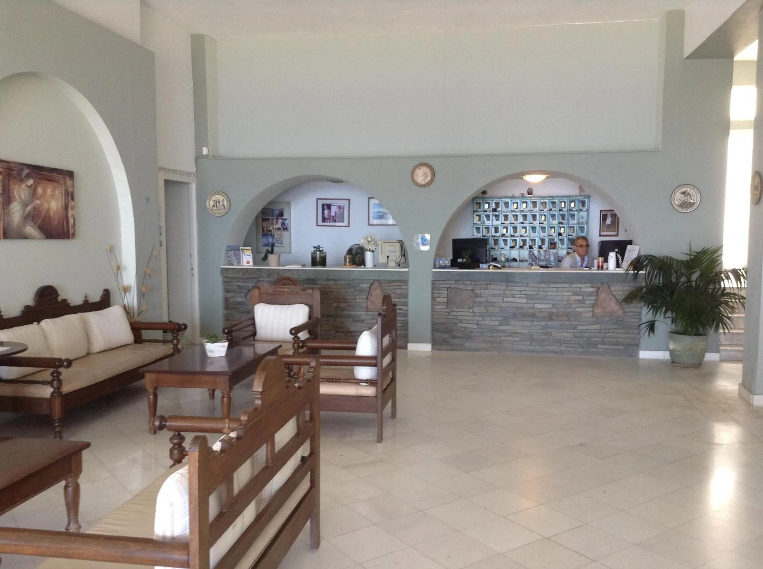 Lobby or reception in Pandrossos Hotel - Paros
