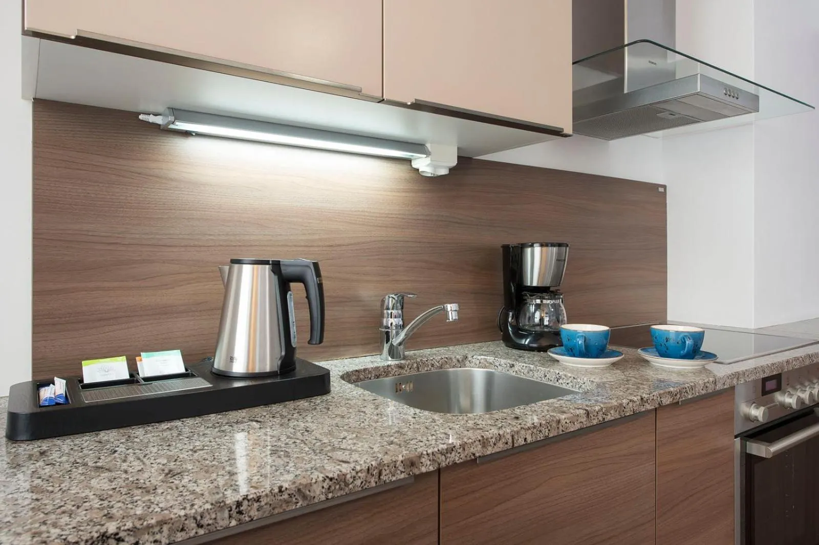 Kitchen or kitchenette in Aparthotel Baltic Spa