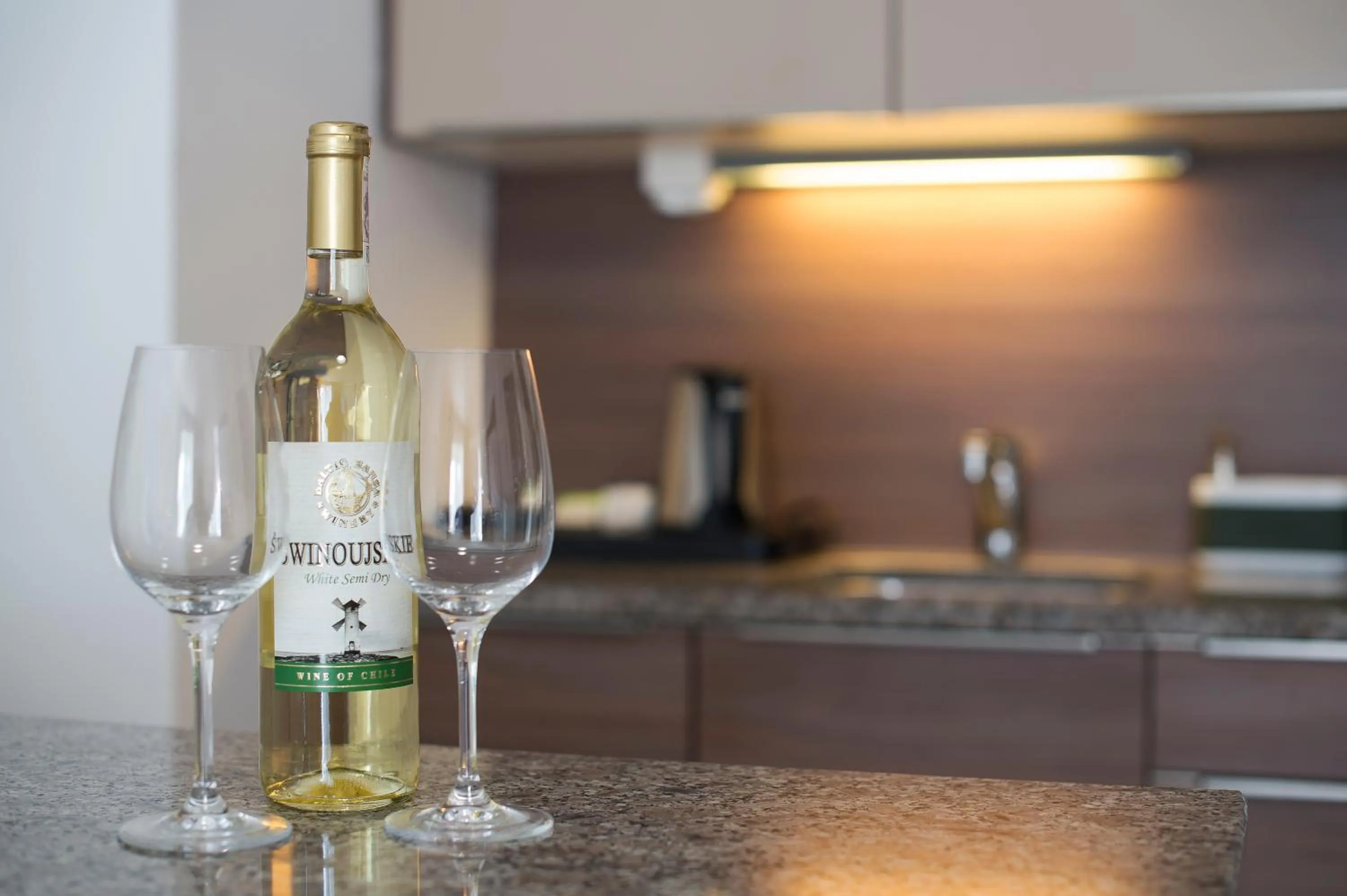 Kitchen or kitchenette in Aparthotel Baltic Spa