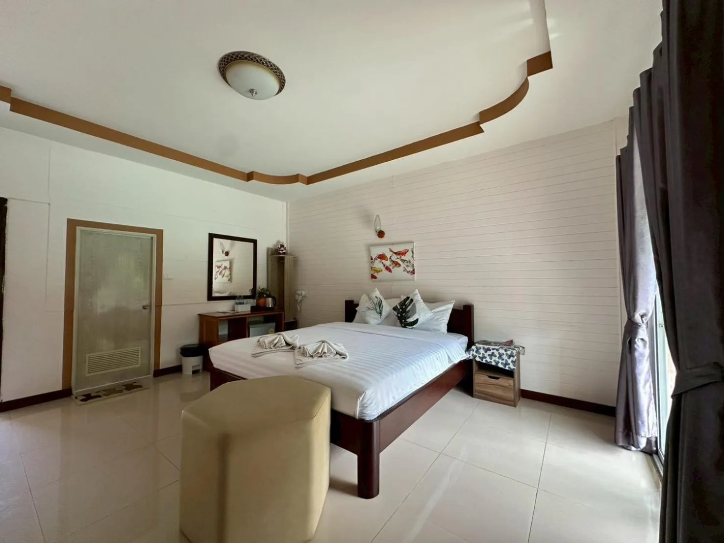 Bed in ชอว์ งาทอง รีสอร์ต Chor Ngar Thong Erawan Kanchanaburi