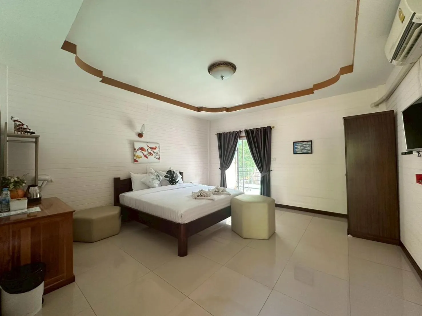 Bed in ชอว์ งาทอง รีสอร์ต Chor Ngar Thong Erawan Kanchanaburi