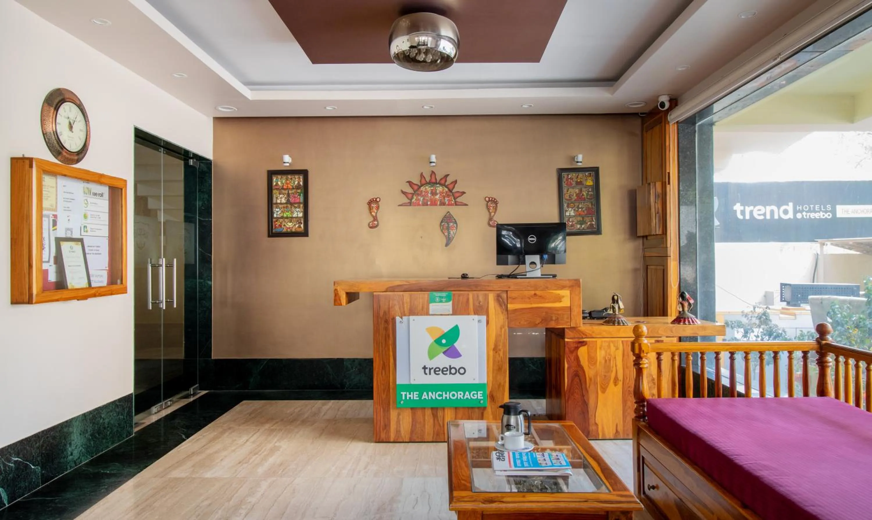 Lobby or reception in Treebo The Anchorage Malviya Nagar