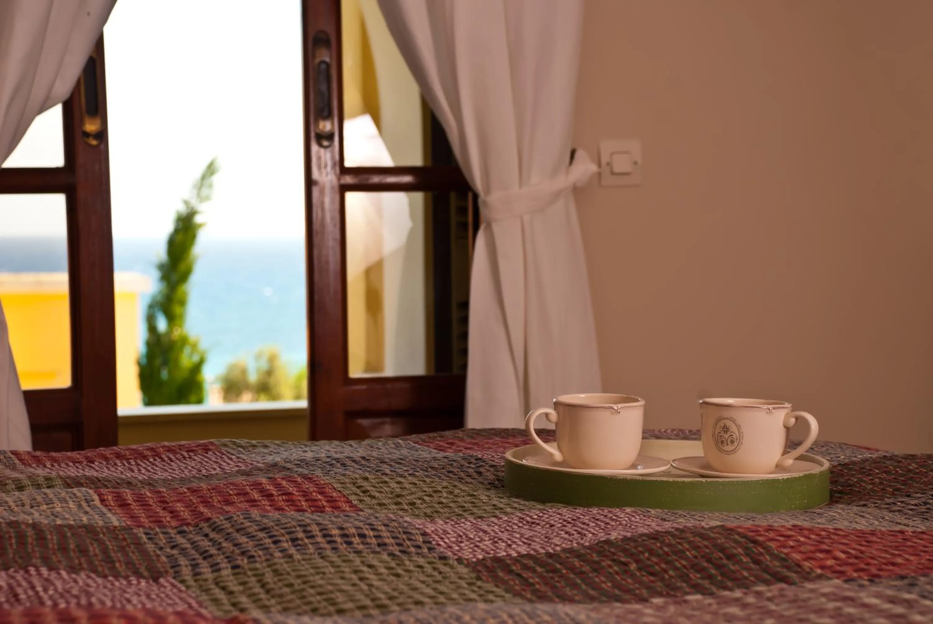 Decorative detail, Bed in Amboula Beach Apartments
