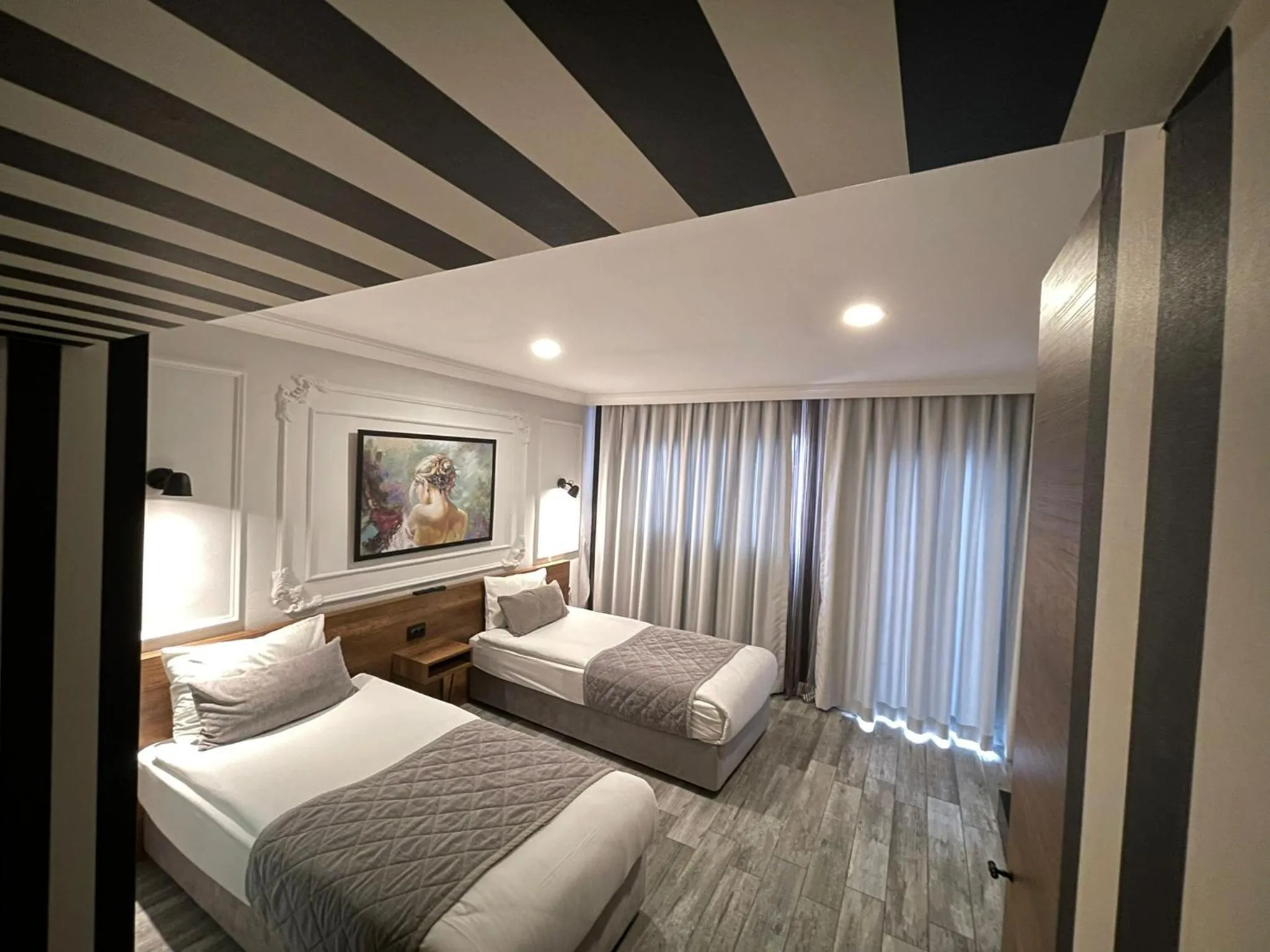 Bed in Double Bond Hotel Spa