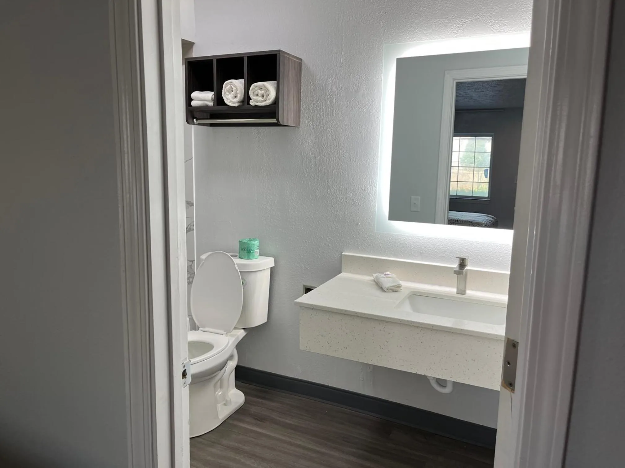 Bathroom in Motel 6-Lafayette, IN