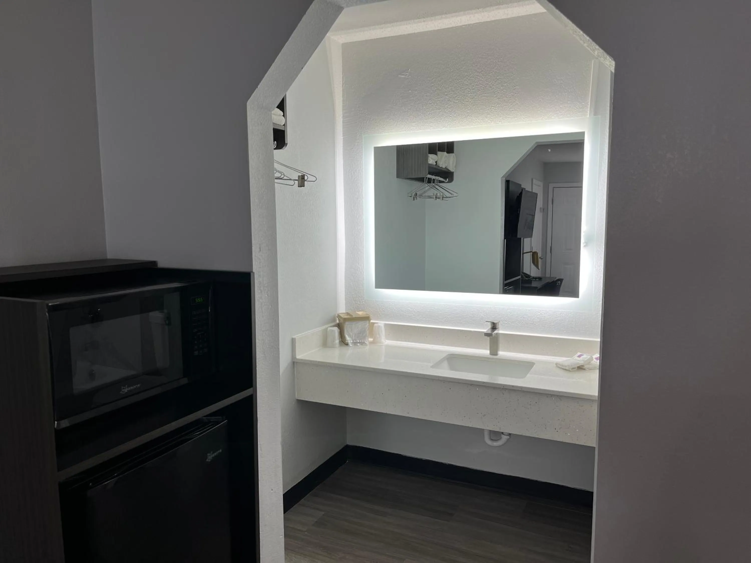 Bathroom in Motel 6-Lafayette, IN