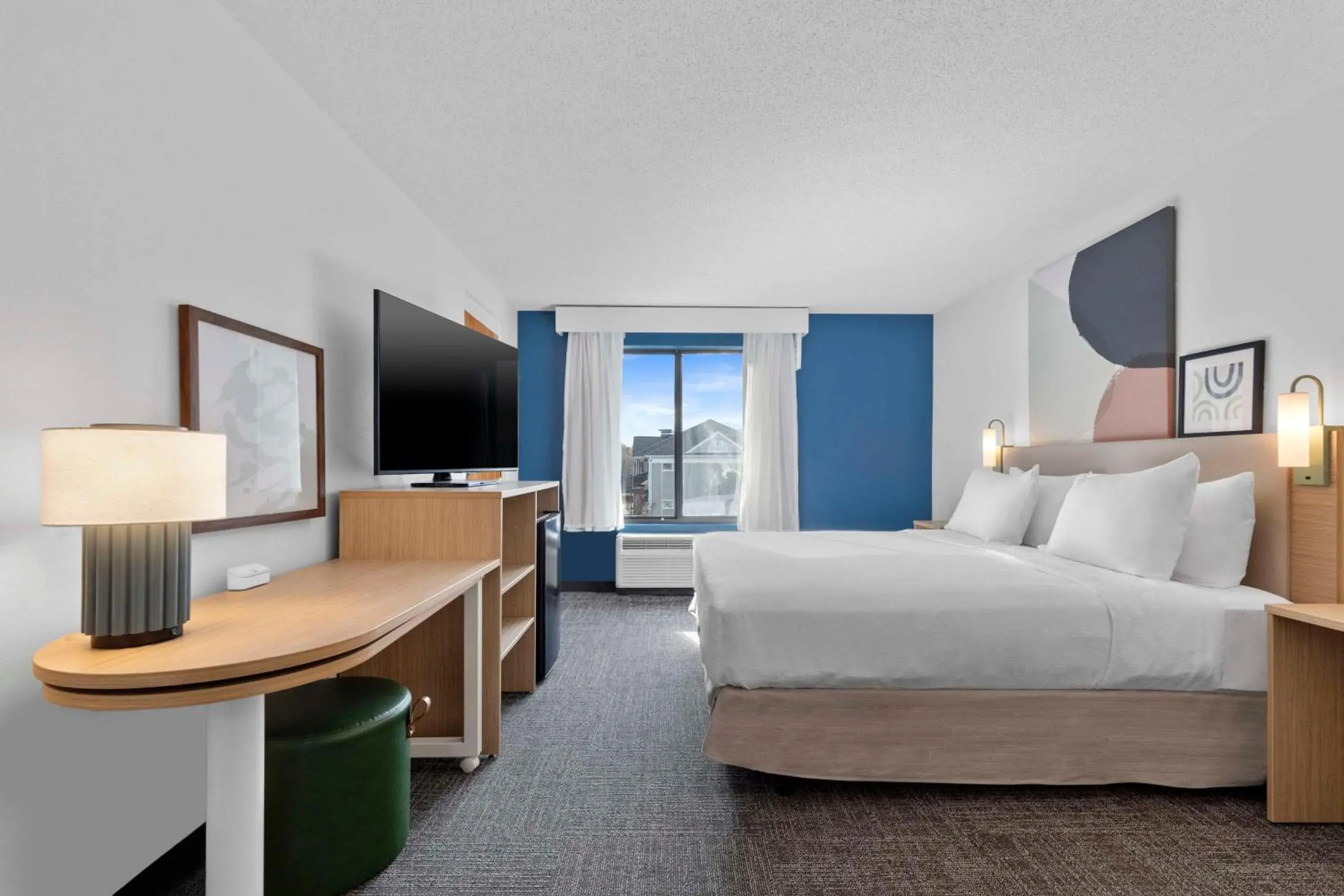 King Room with Roll-In Shower - Mobility and Hearing Access in Spark By Hilton Greensboro King Room with Roll-In Shower - Mobility and Hearing Access in Spark By Hilton Greensboro