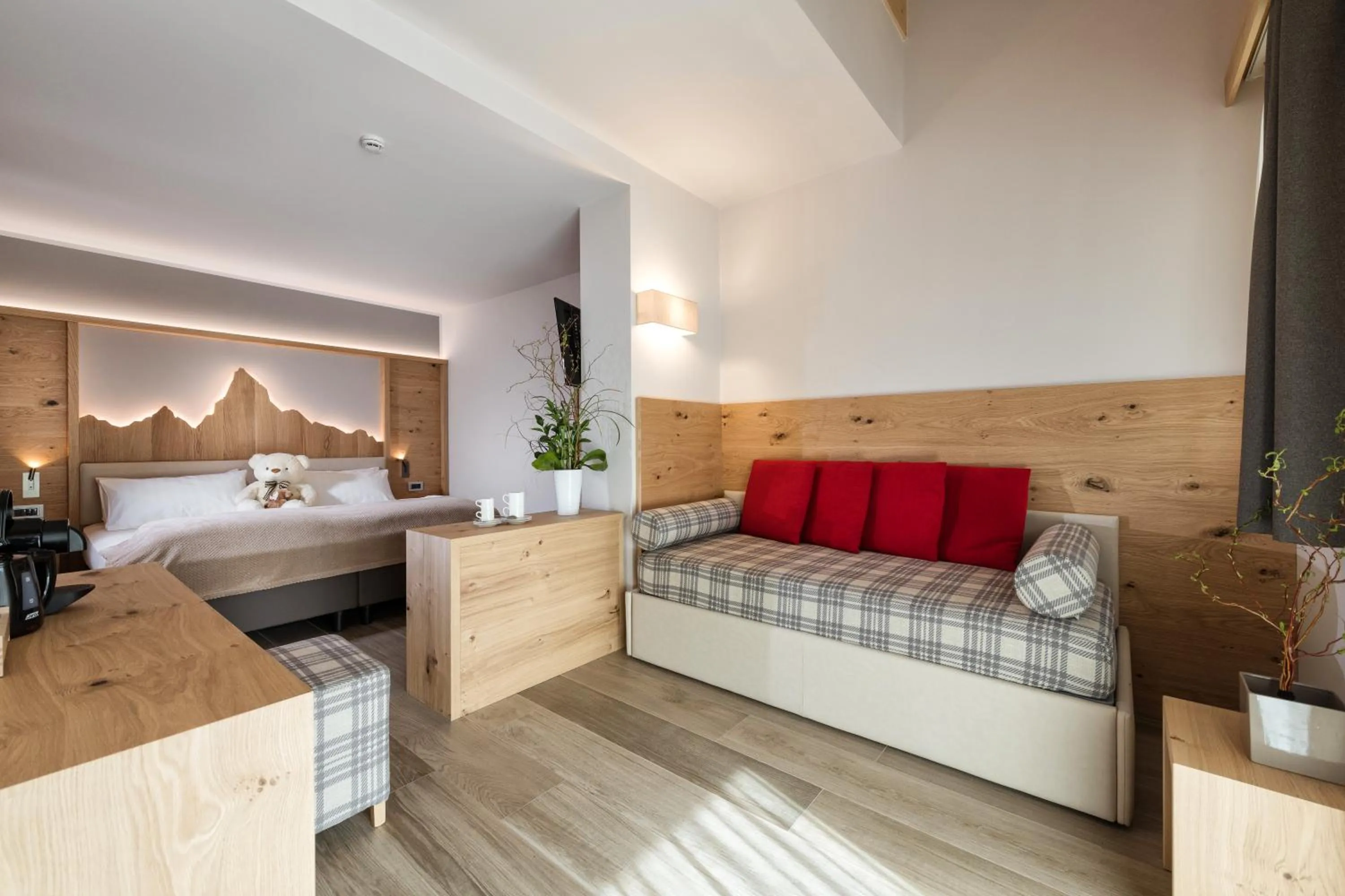 Bed in Family Hotel Serena