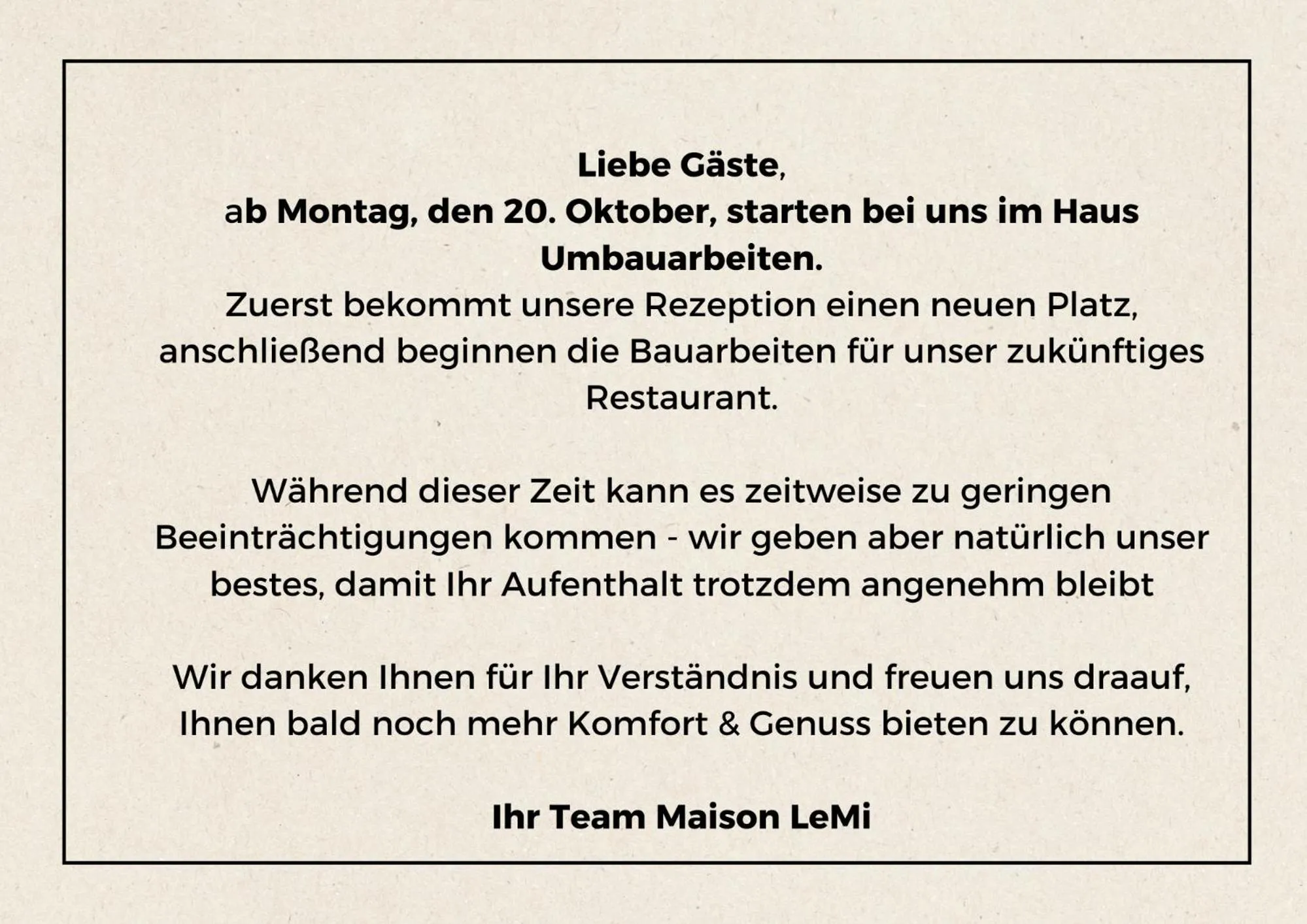 Restaurant/places to eat in Hotel Maison LeMi