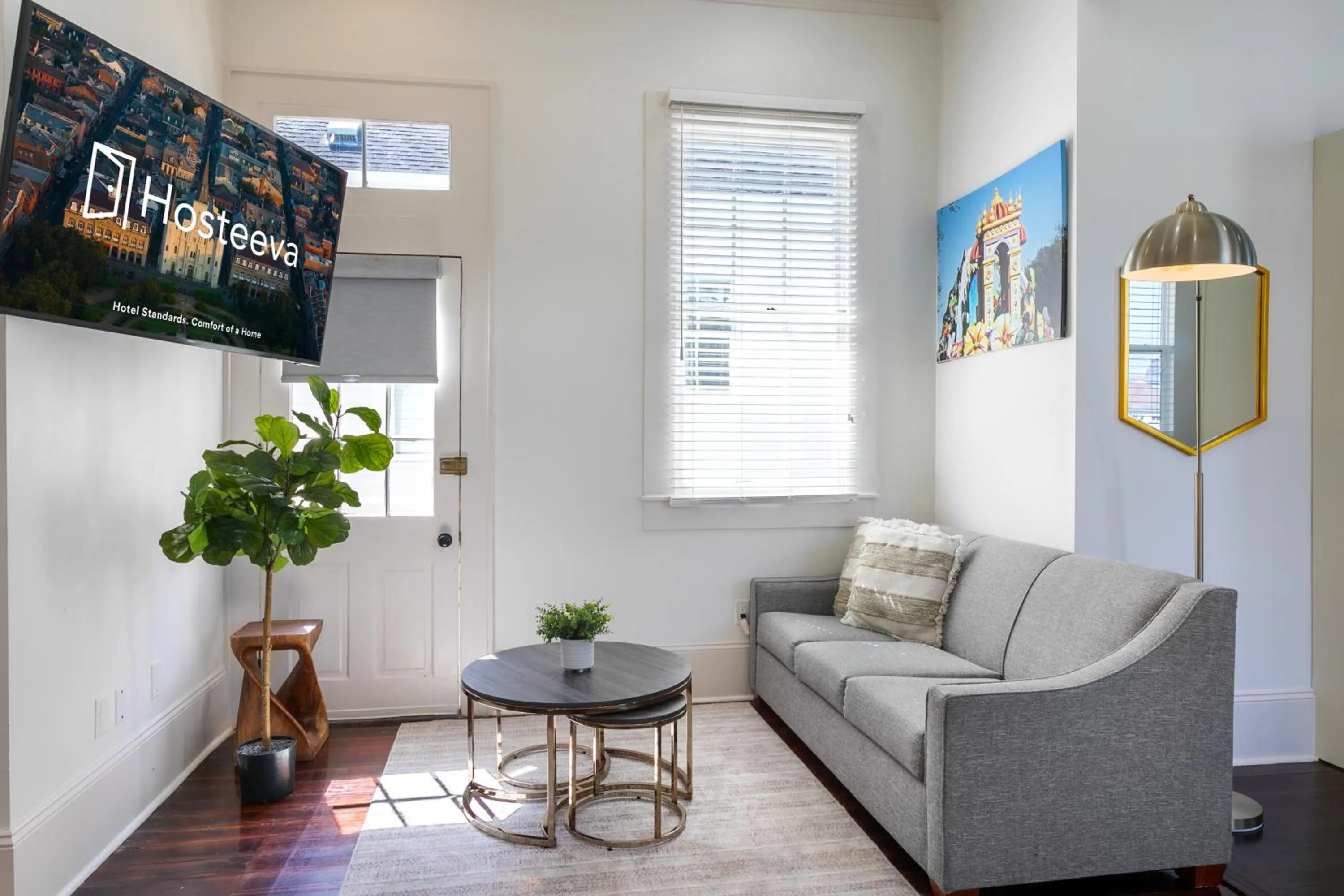 Living room in Charming 2BR on Carondelet by Hosteeva
