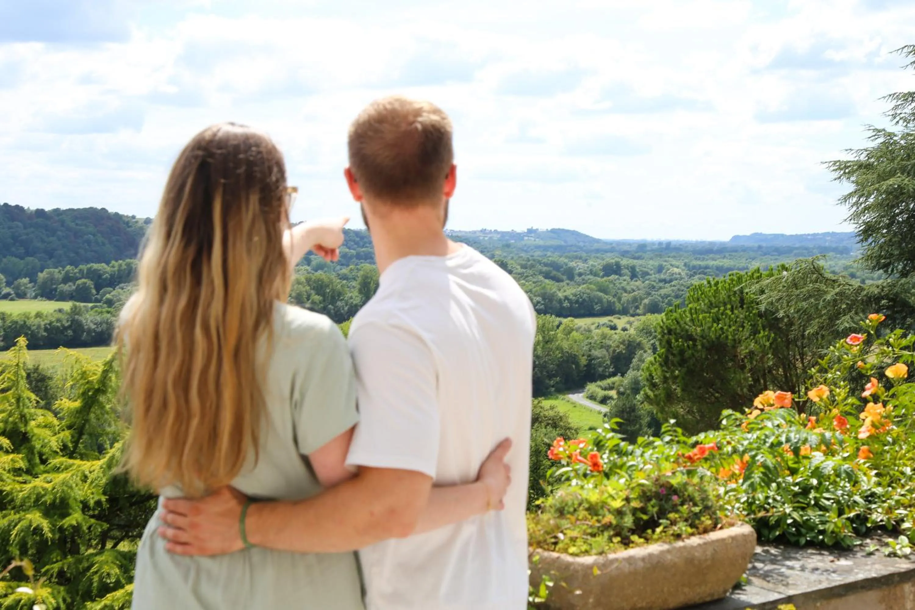 Garden view in Château Haute Roche