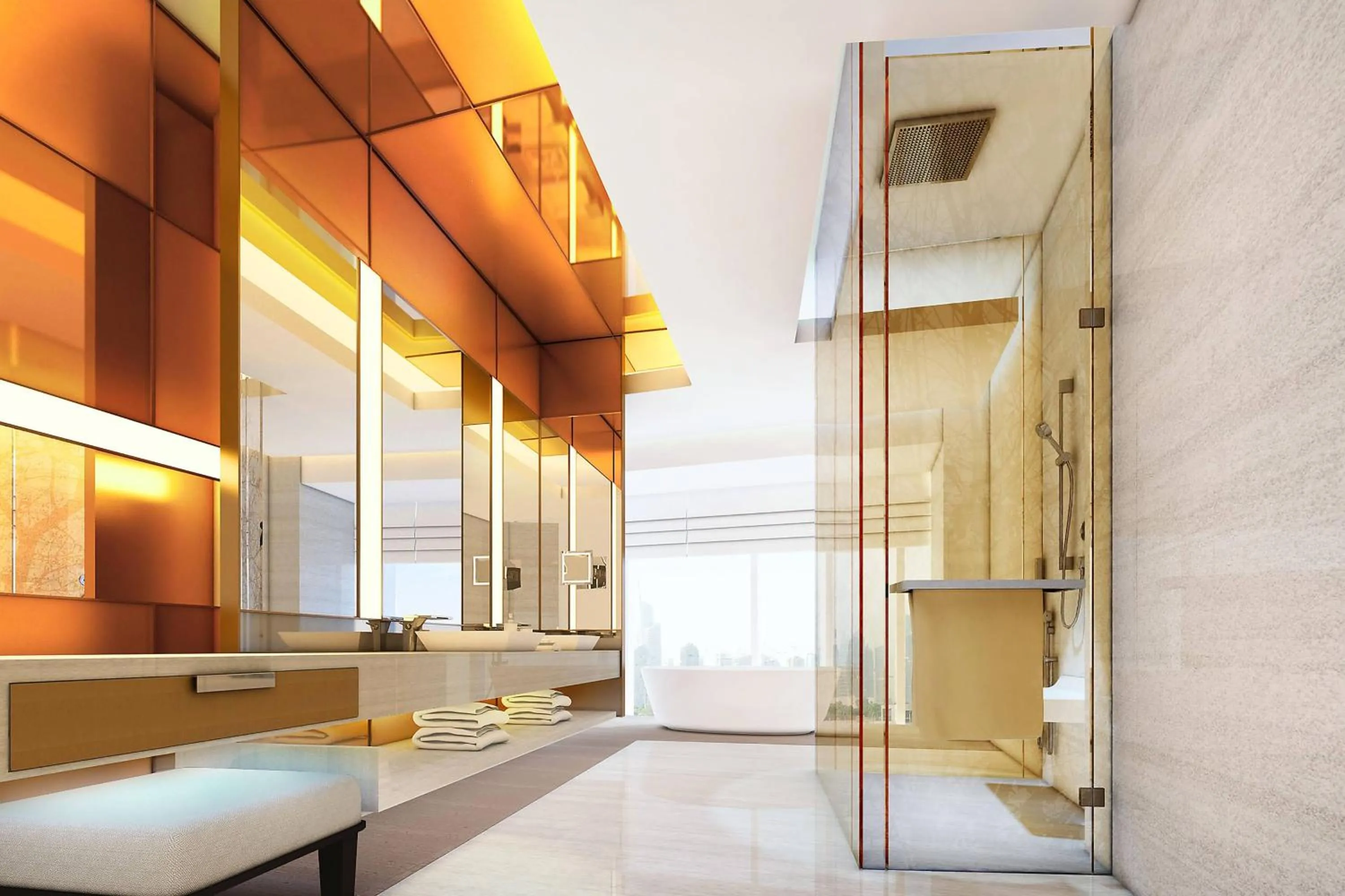 Bathroom in W Amman Hotel