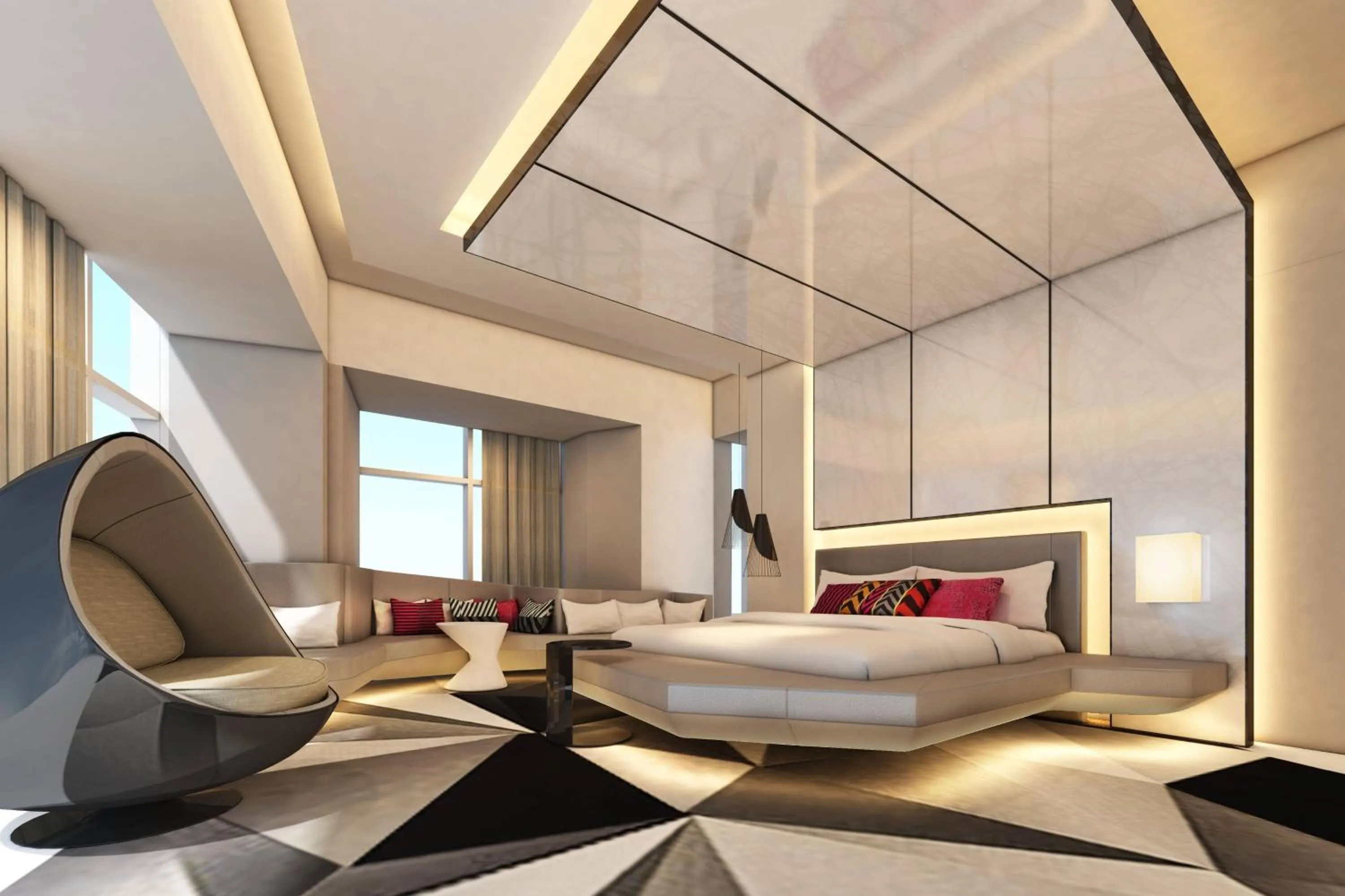 Photo of the whole room, Bed in W Amman Hotel