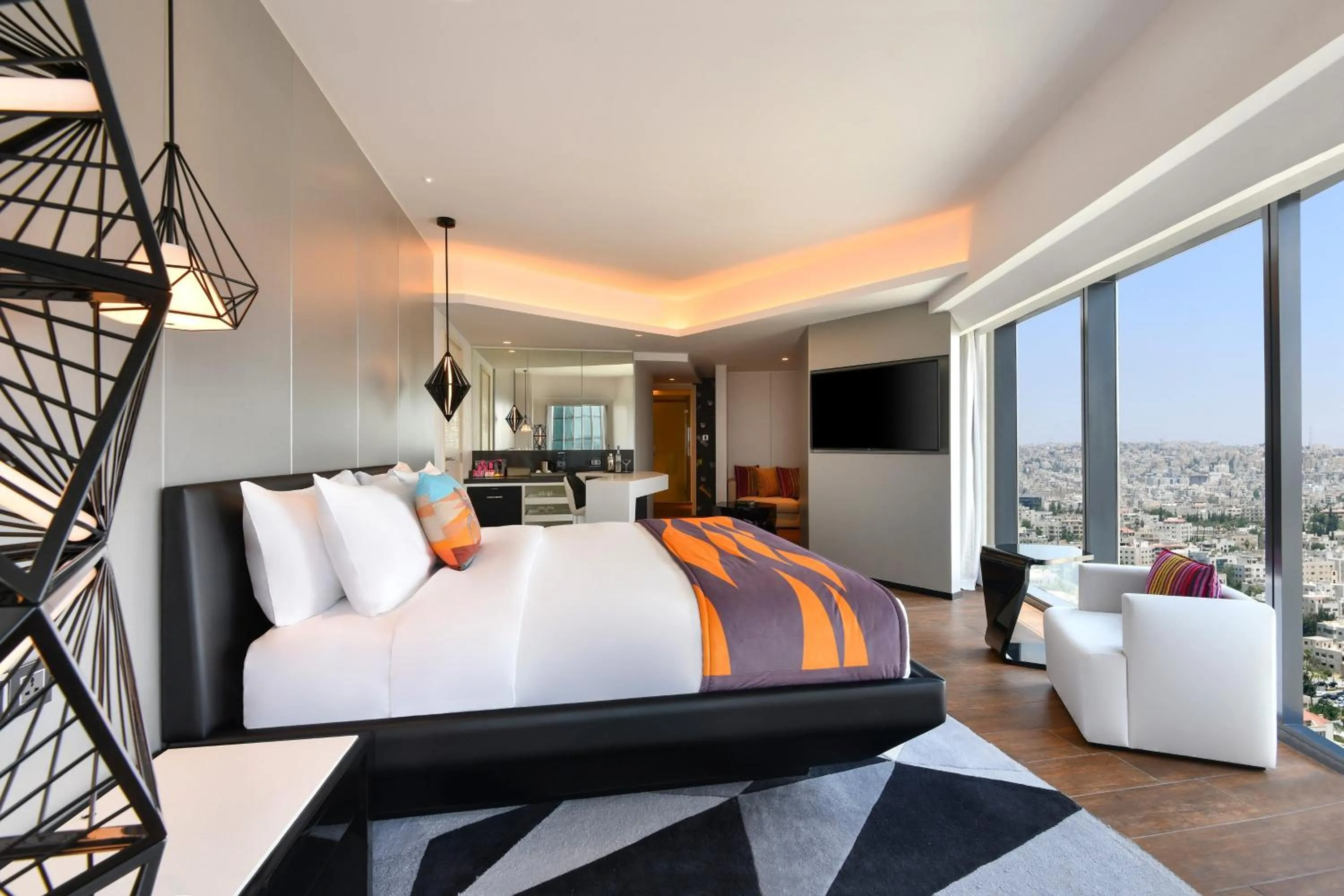 Photo of the whole room, Bed in W Amman Hotel