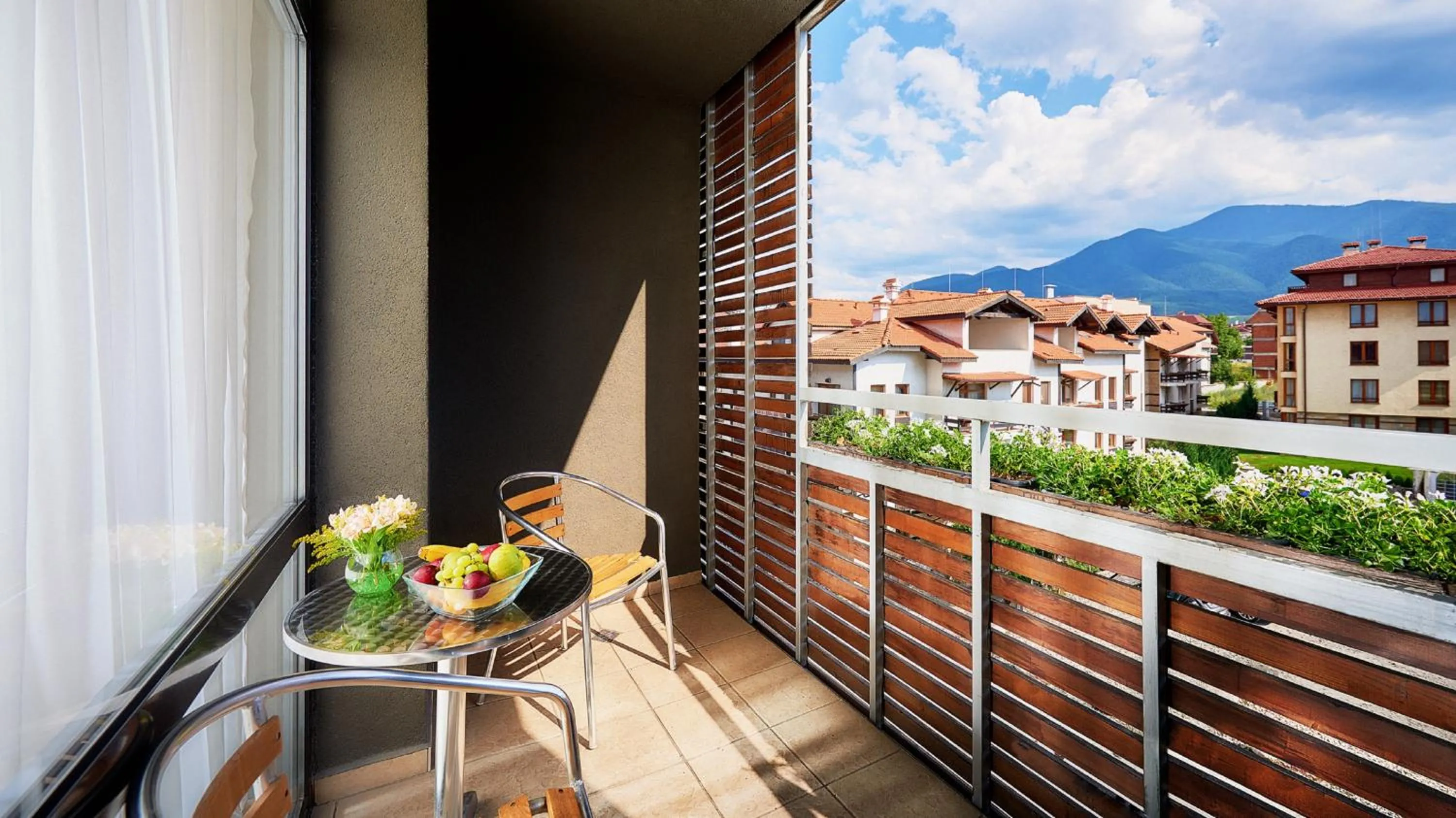 Patio in Lucky Bansko Aparthotel SPA & Relax