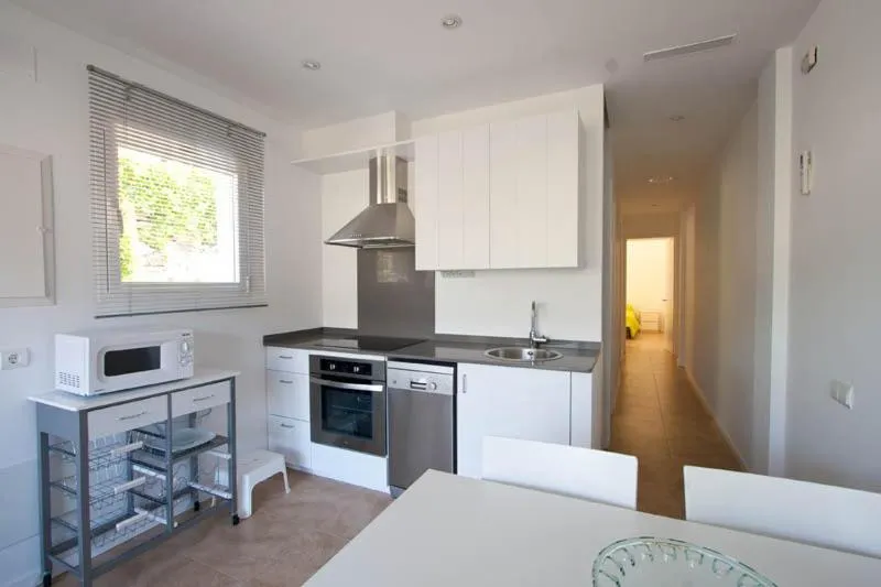 Kitchen or kitchenette in Aparthotel l'Heretat