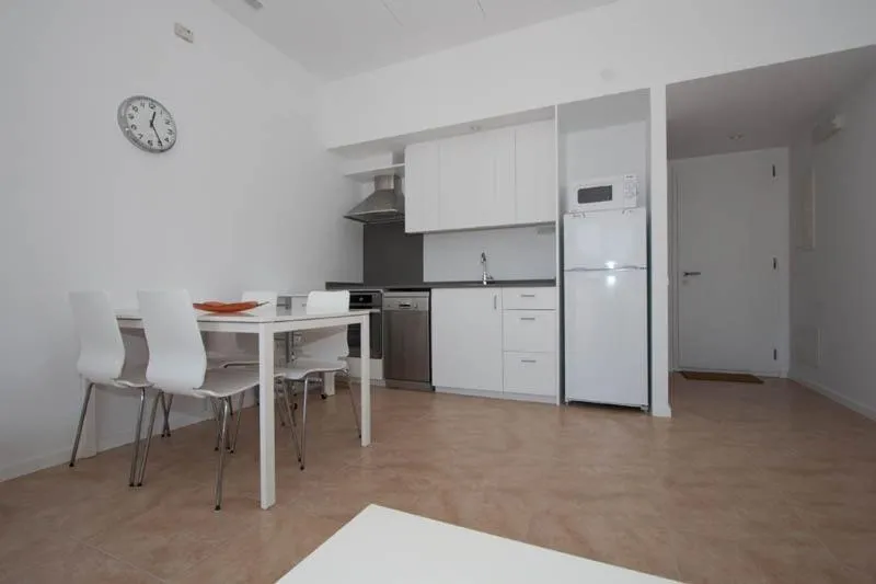 Kitchen or kitchenette in Aparthotel l'Heretat