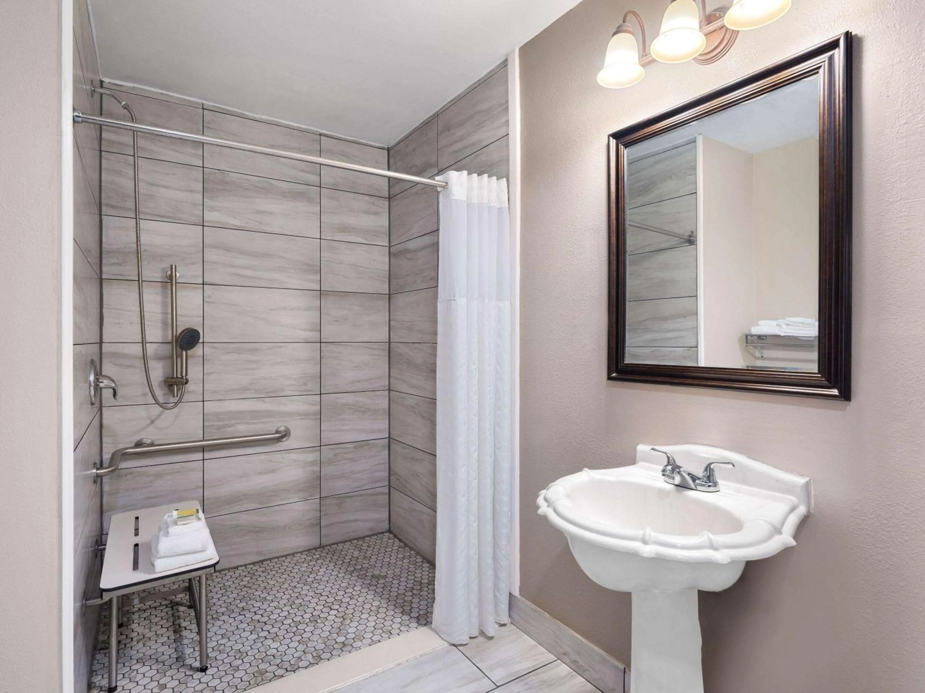 Shower in Travelodge by Wyndham Tucson AZ