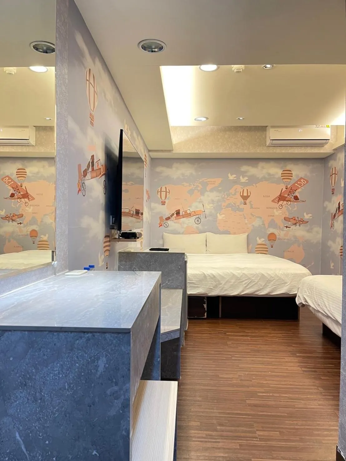 Bed in Jung Shin Hotel