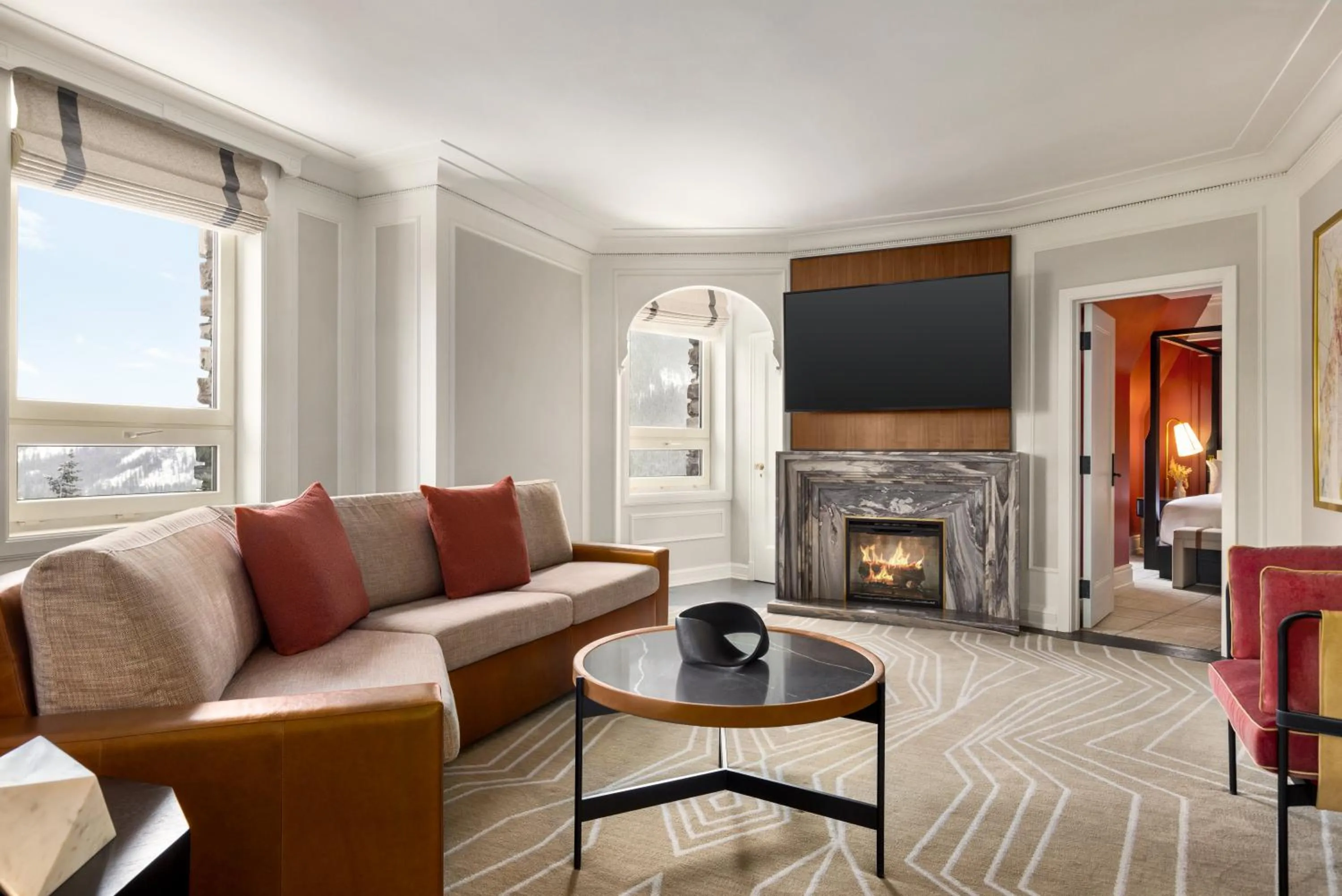 Seating area in Fairmont Banff Springs