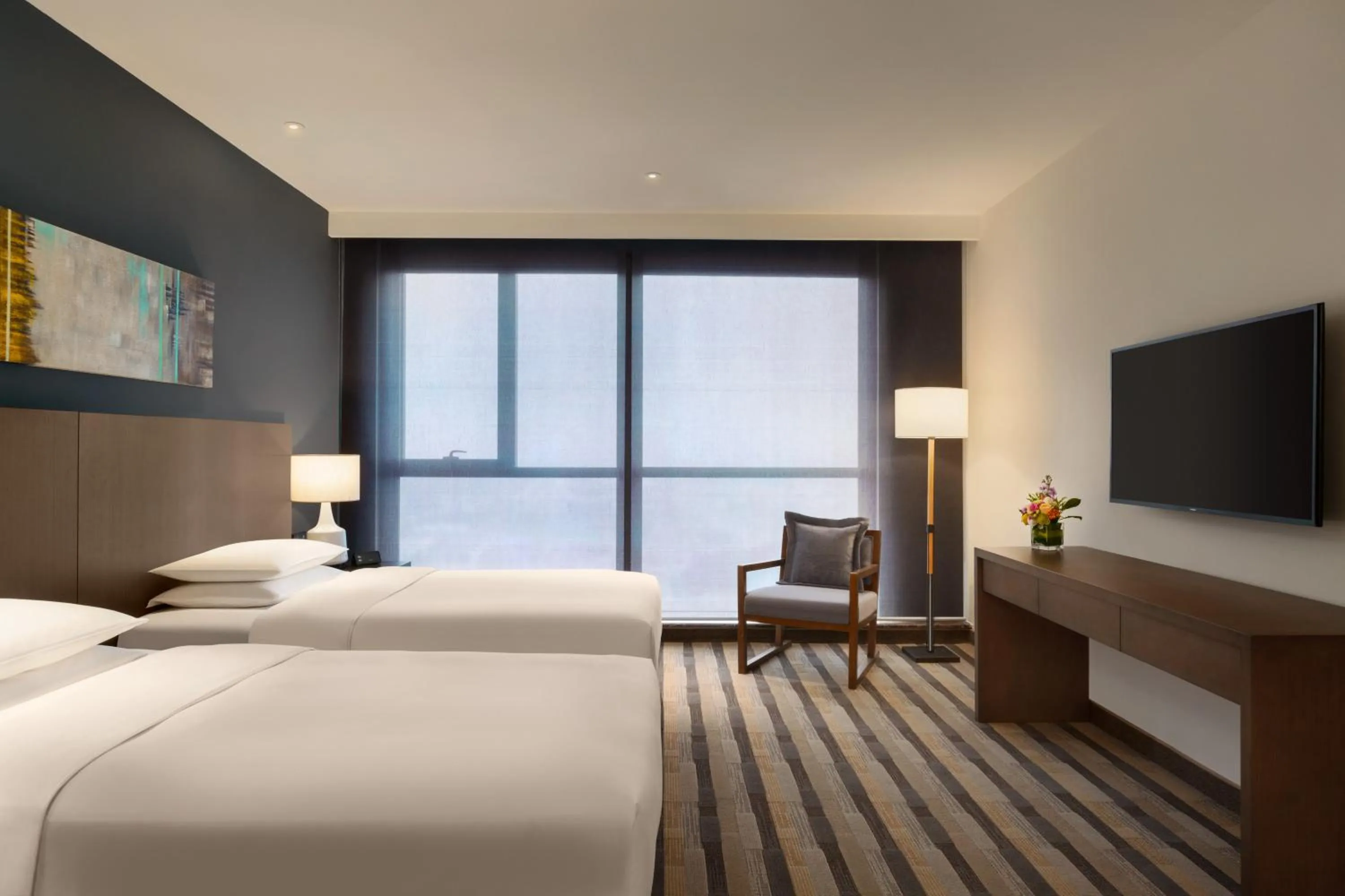 Bed in Hyatt House Shanghai New Hongqiao