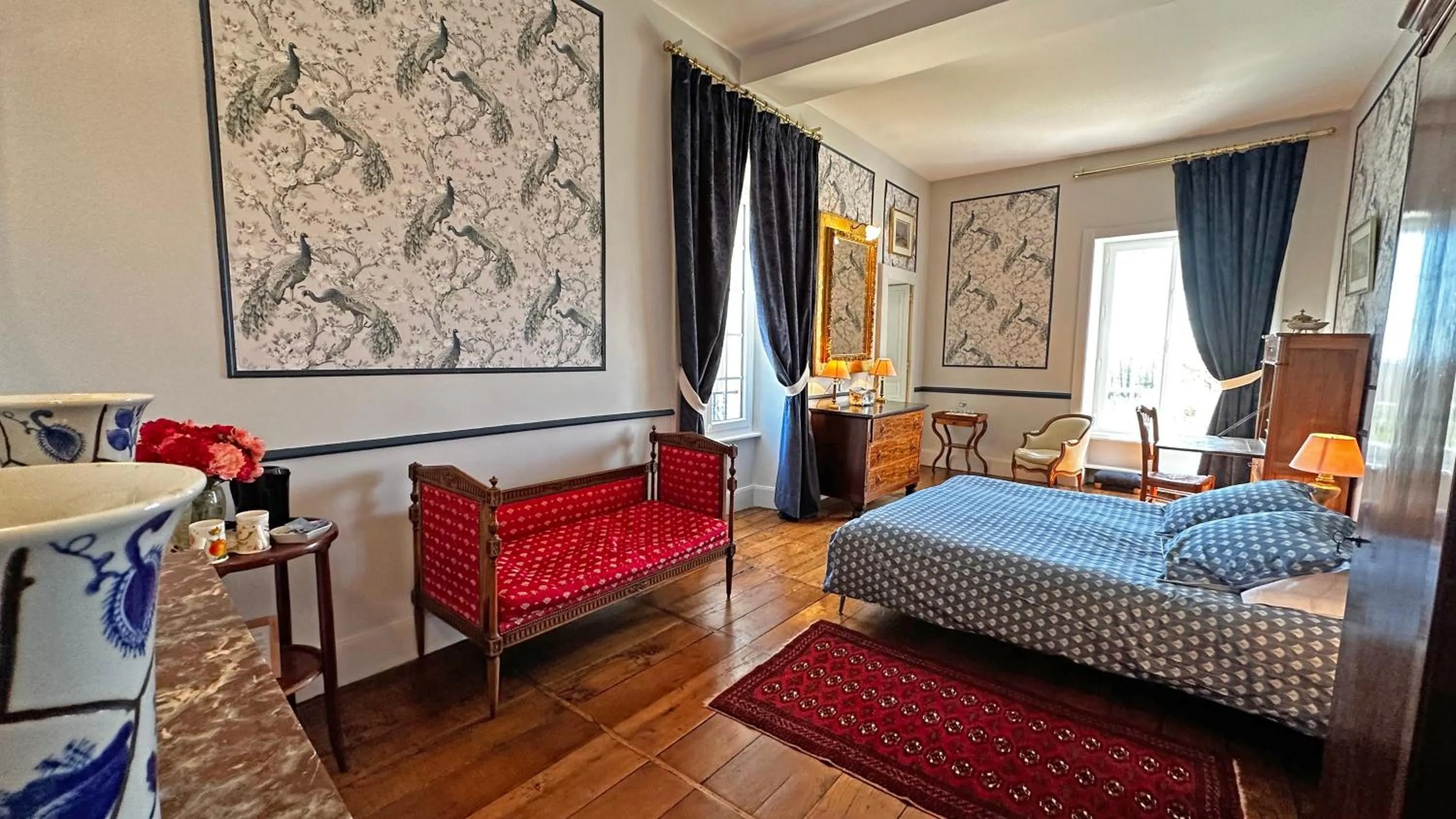 Bed in Château de la Chabroulie