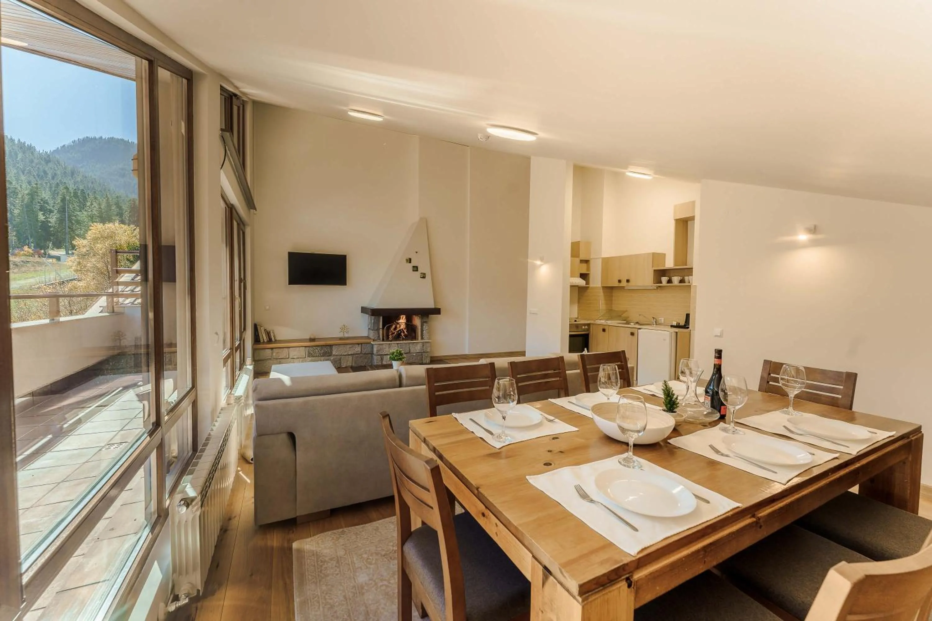 Kitchen or kitchenette in Musala Hotel