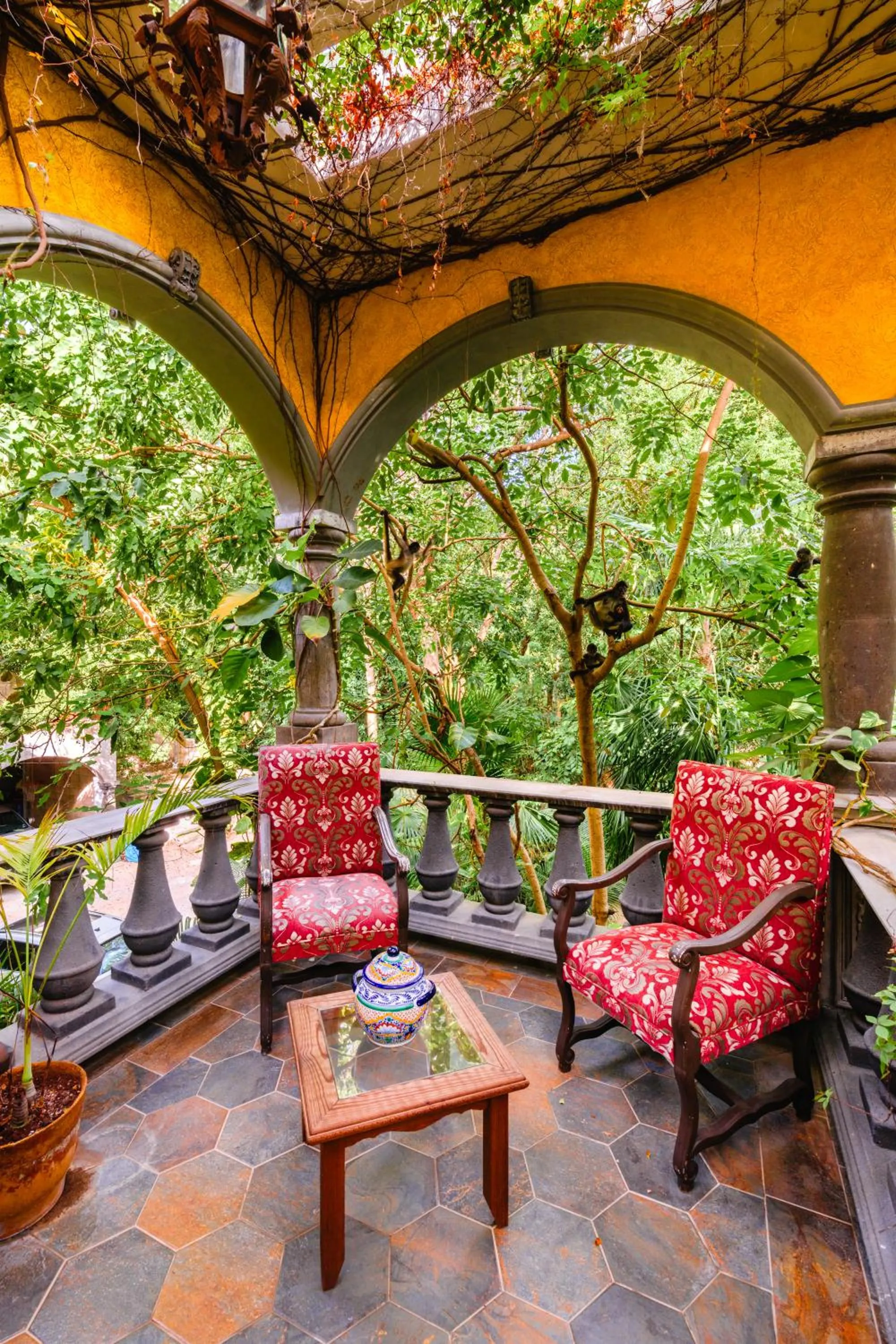 Patio in La Hacienda Hotel, at Xcaret