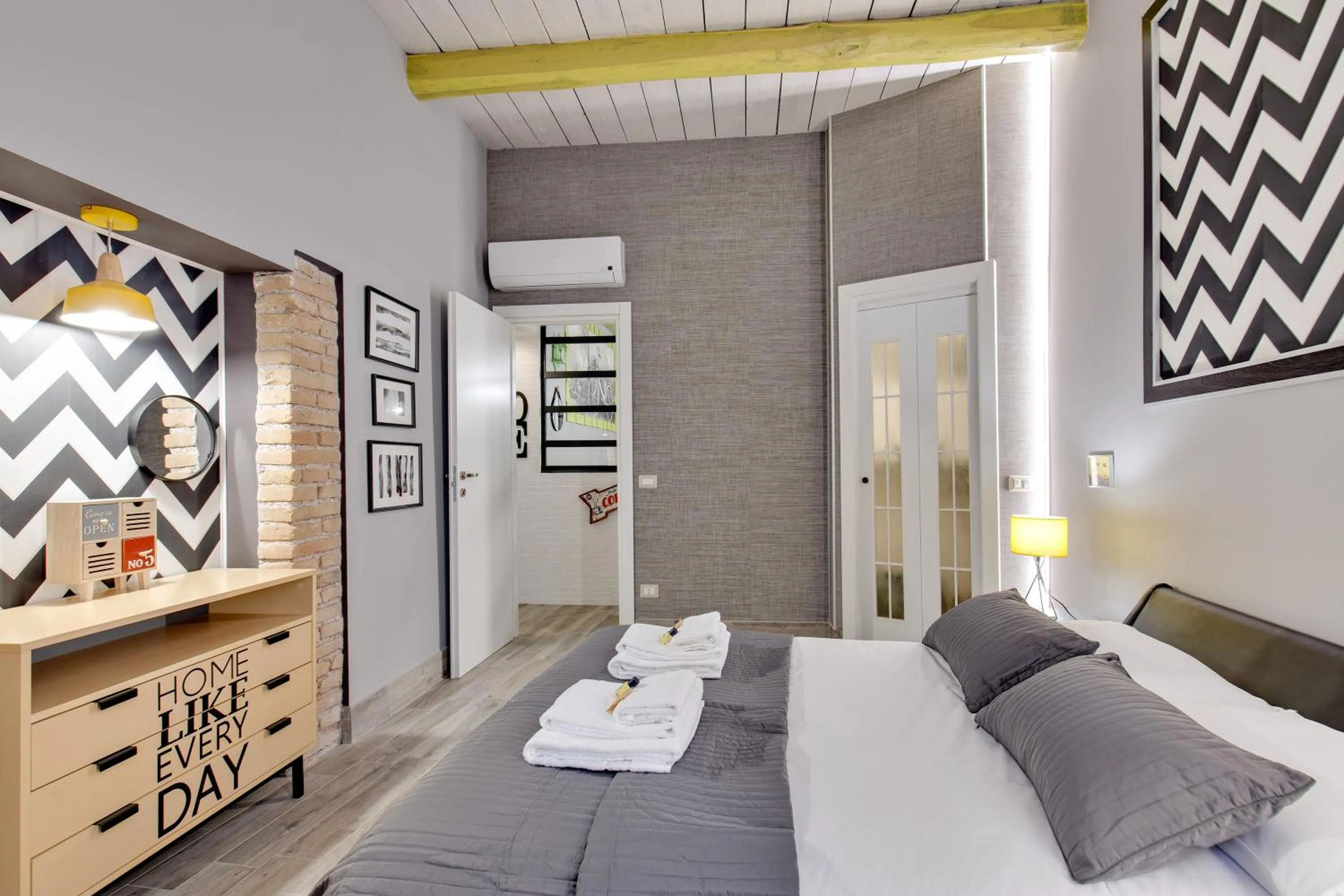 Photo of the whole room, Bed in Rome As You Feel - Design Apartment at Colosseum