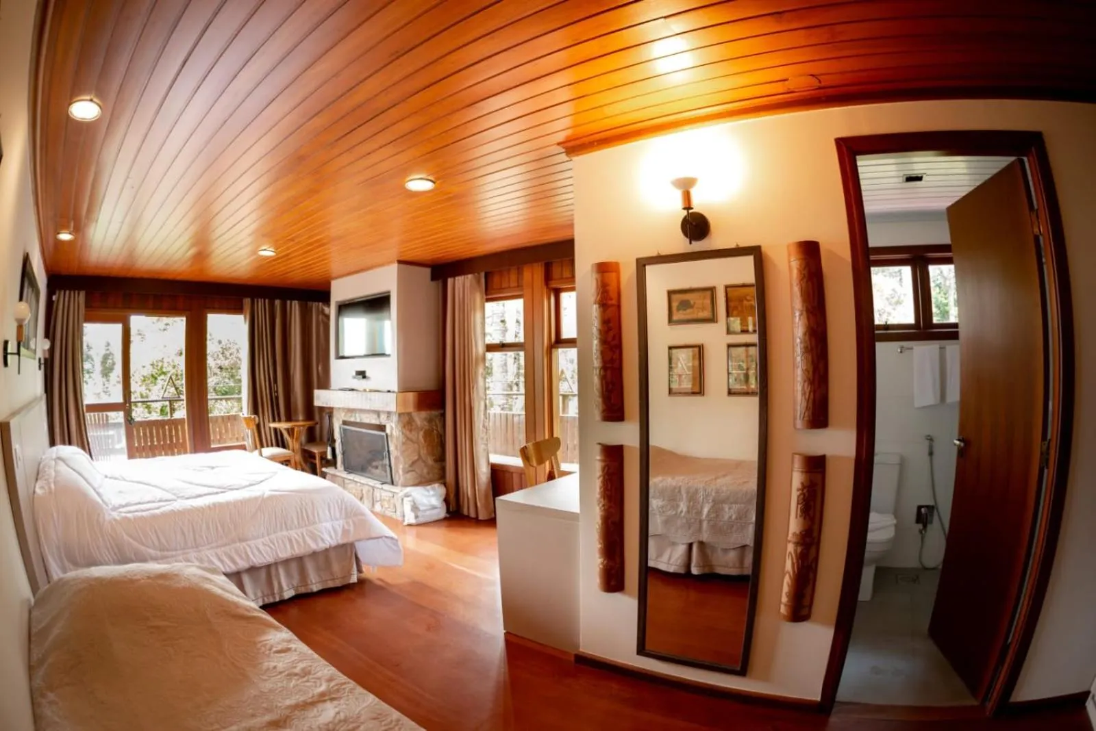 Bed in Surya-Pan Refúgio Hotel - Super Pet Friendly